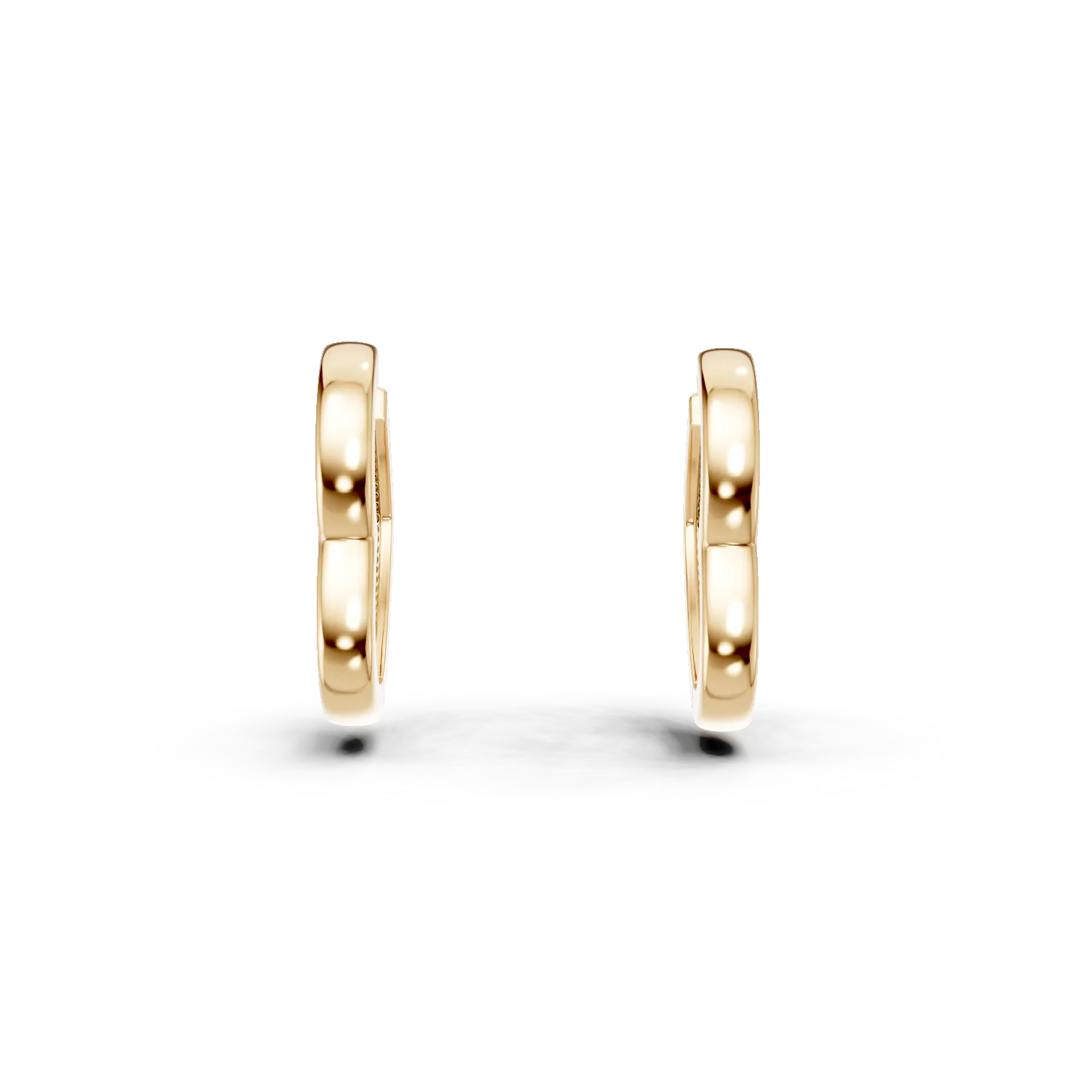 Cercei inimi din aur galben