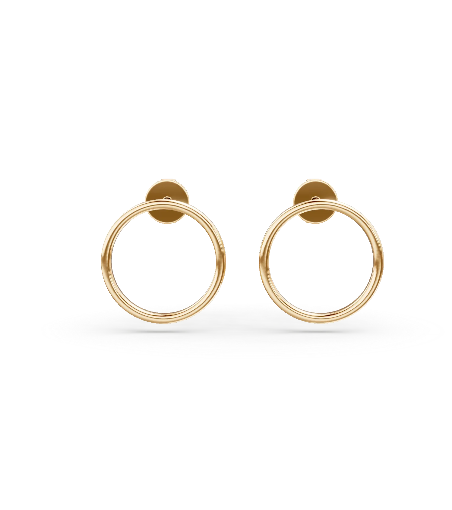 Cercei cerc din aur galben