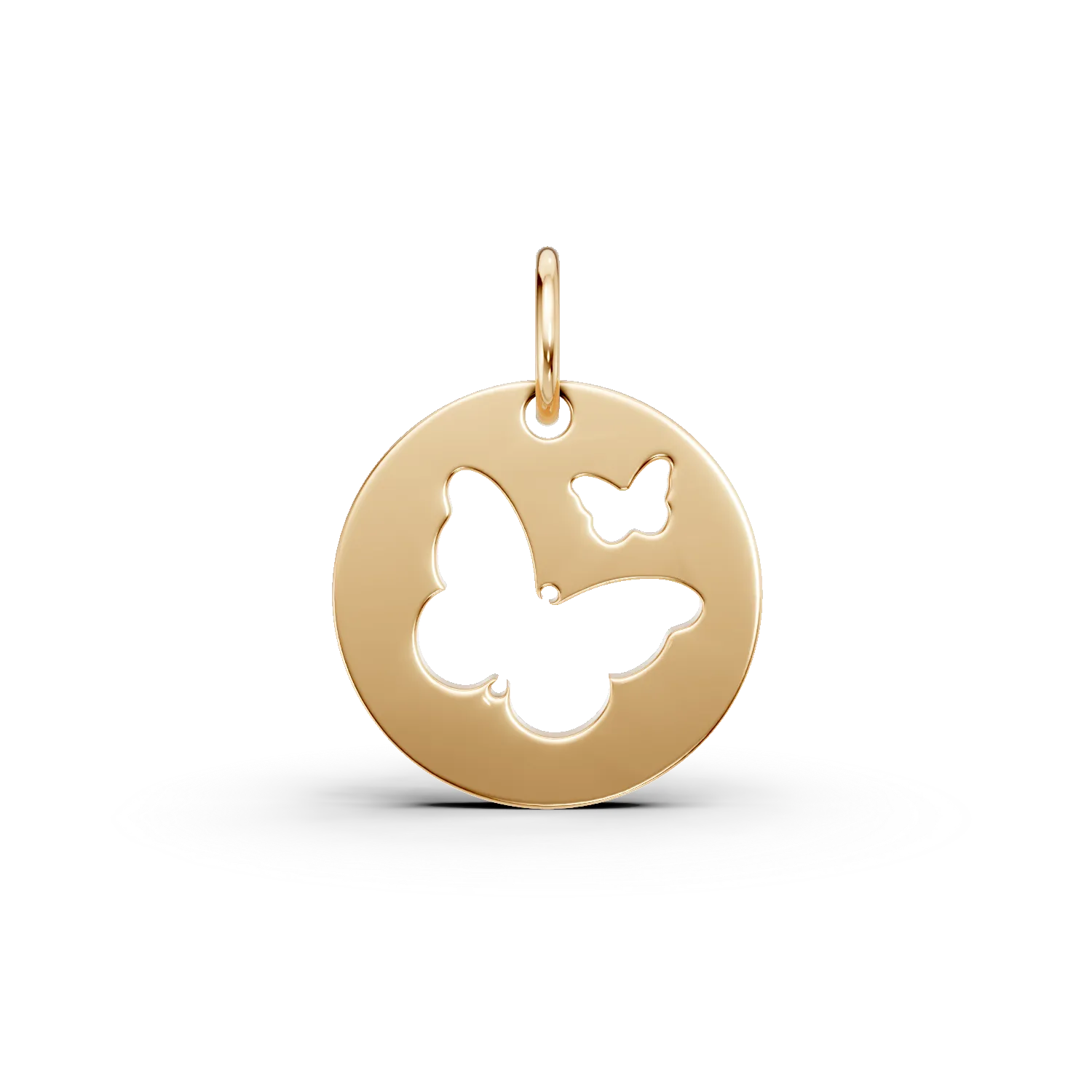 Pandantiv fluture din aur galben