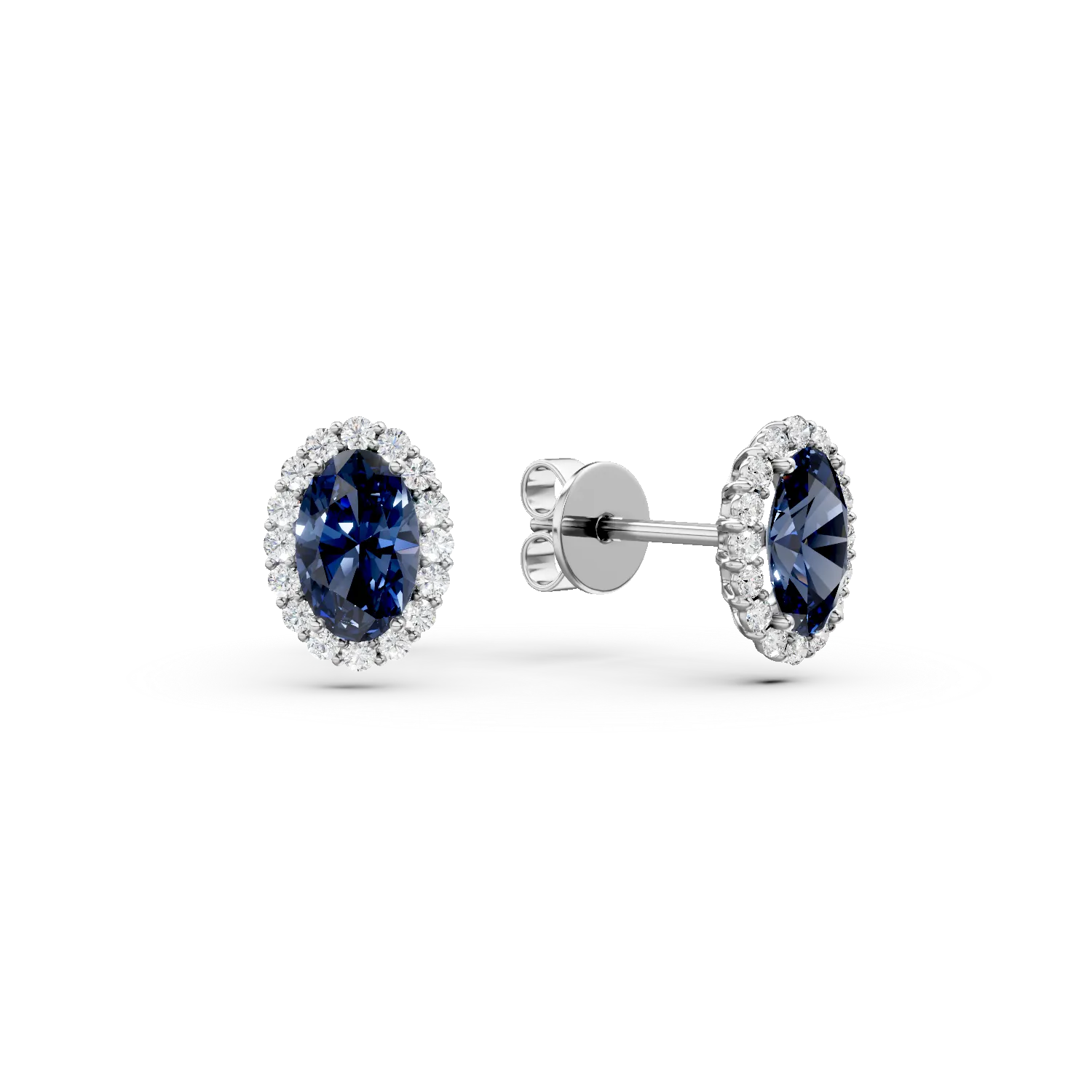 Cercei din aur alb cu zirconii albastre si transparente Apparel & Accessories > Jewelry > Earrings DAAR 2 Cercei din aur alb cu zirconii albastre si transparente Apparel & Accessories > Jewelry > Earrings DAAR 2