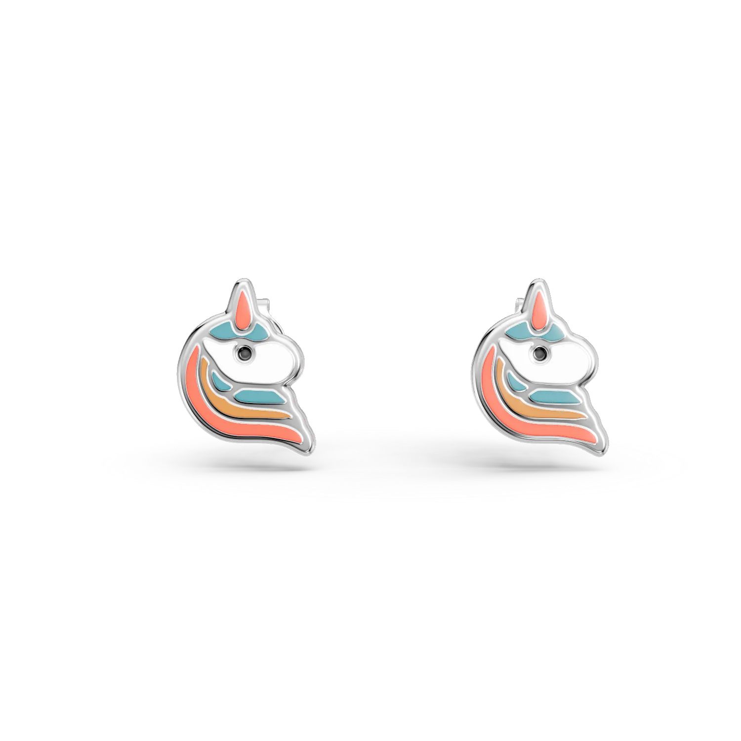 Cercei unicorn din argint pentru copii