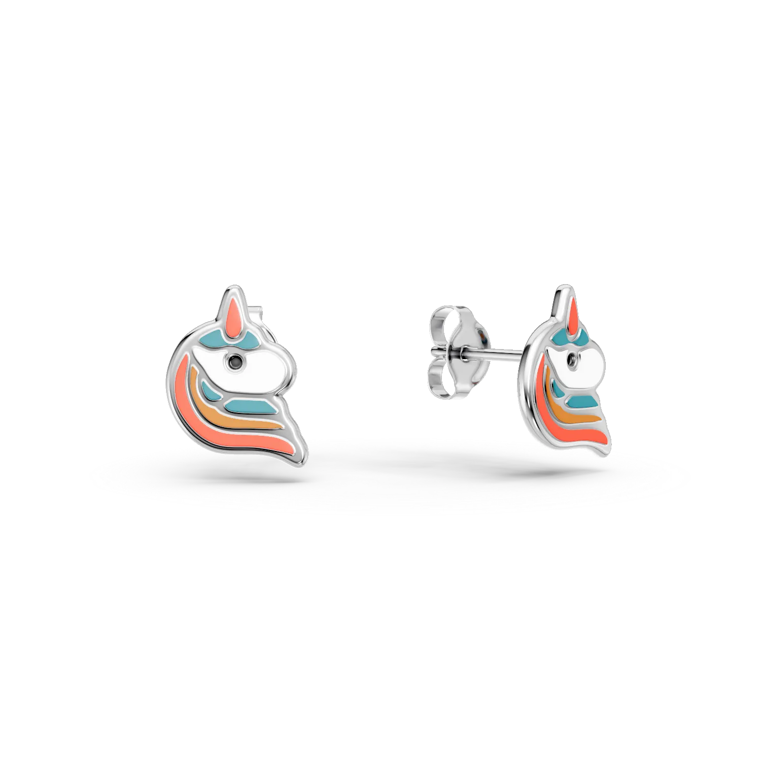 Cercei unicorn din argint pentru copii