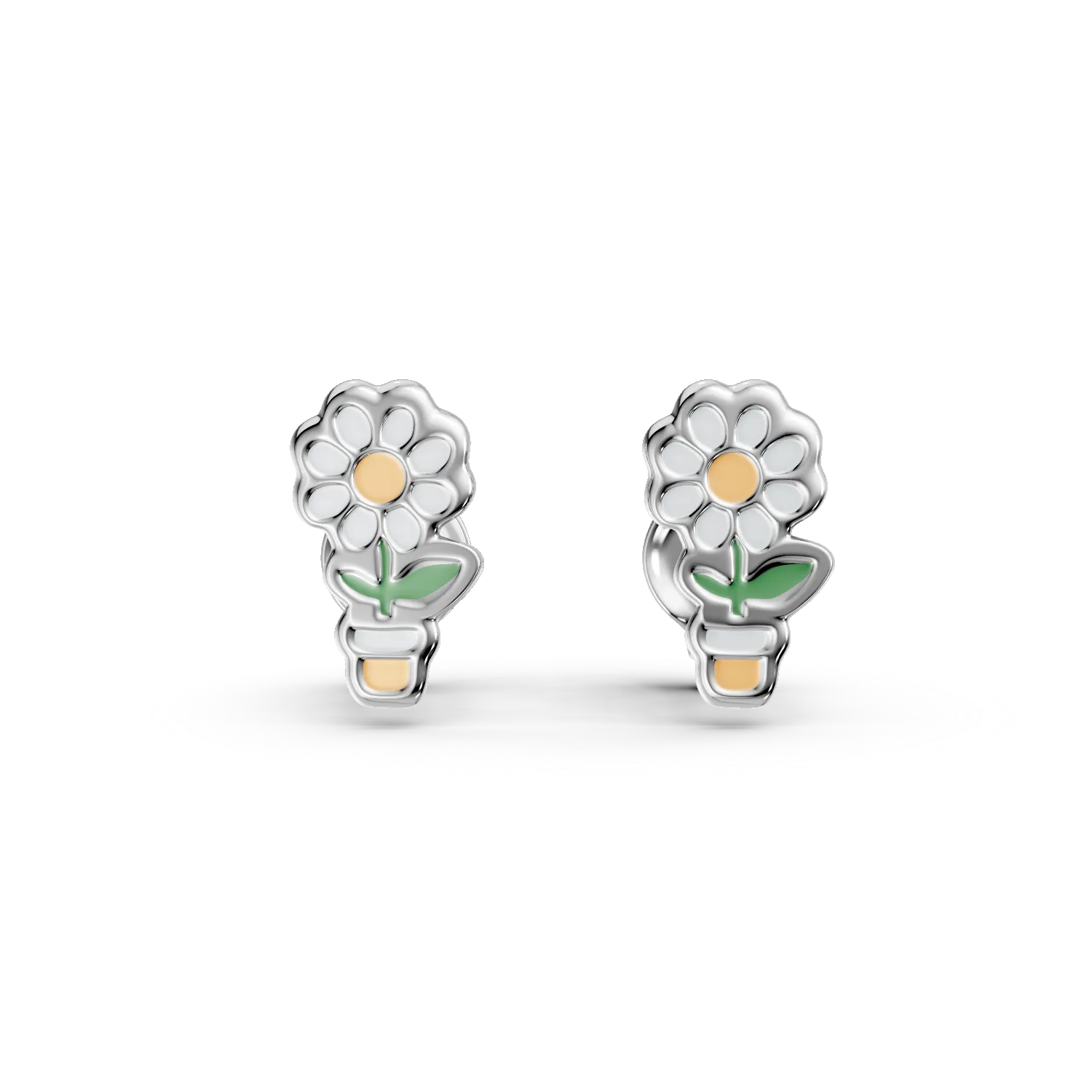 Cercei floare din argint pentru copii