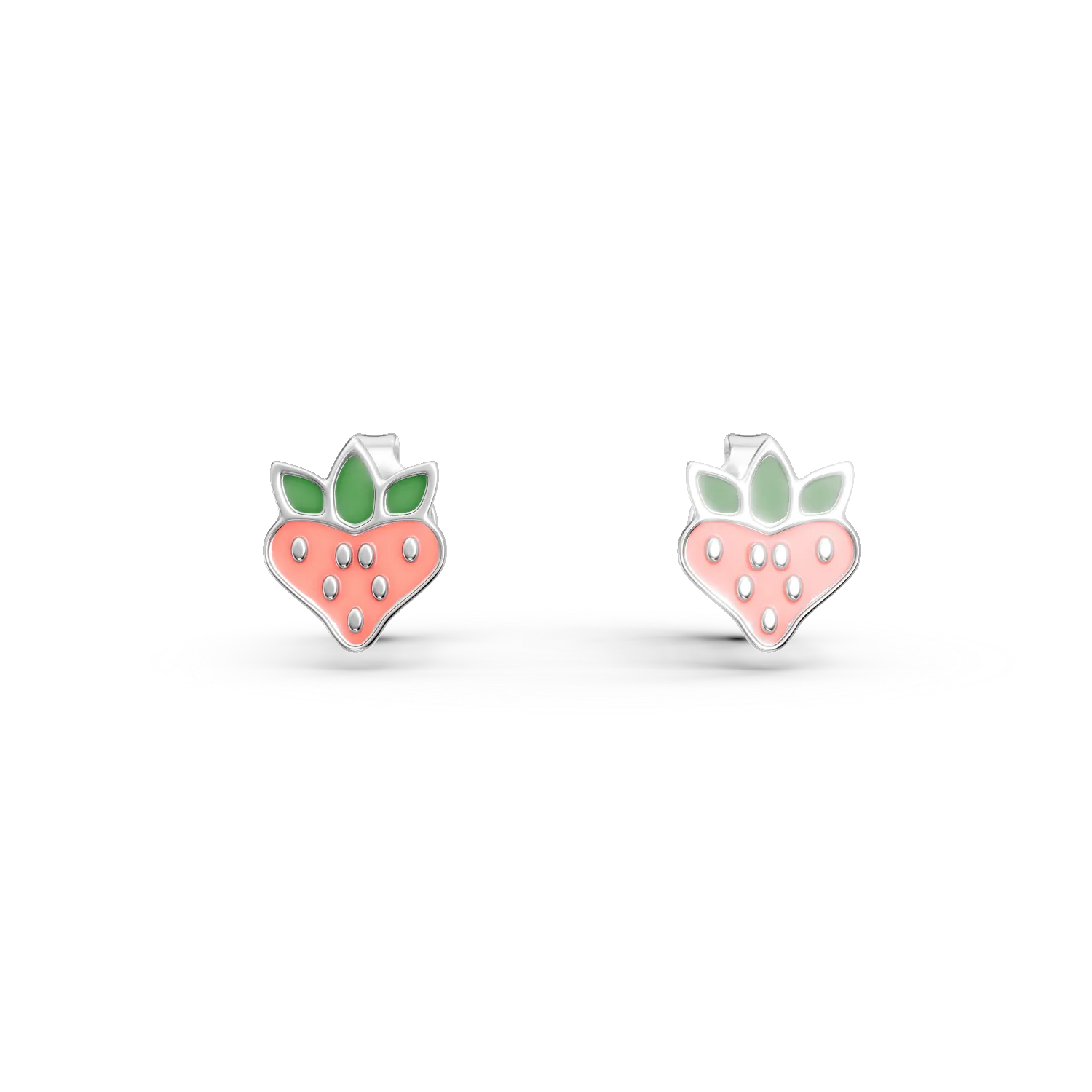 Cercei capsuni din argint pentru copii