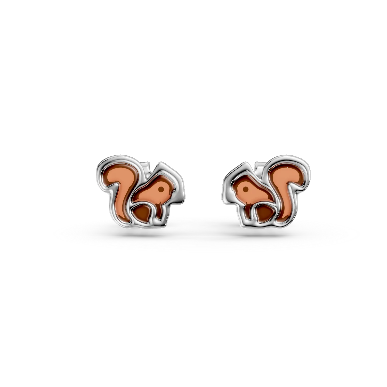 Cercei veverite din argint pentru copii