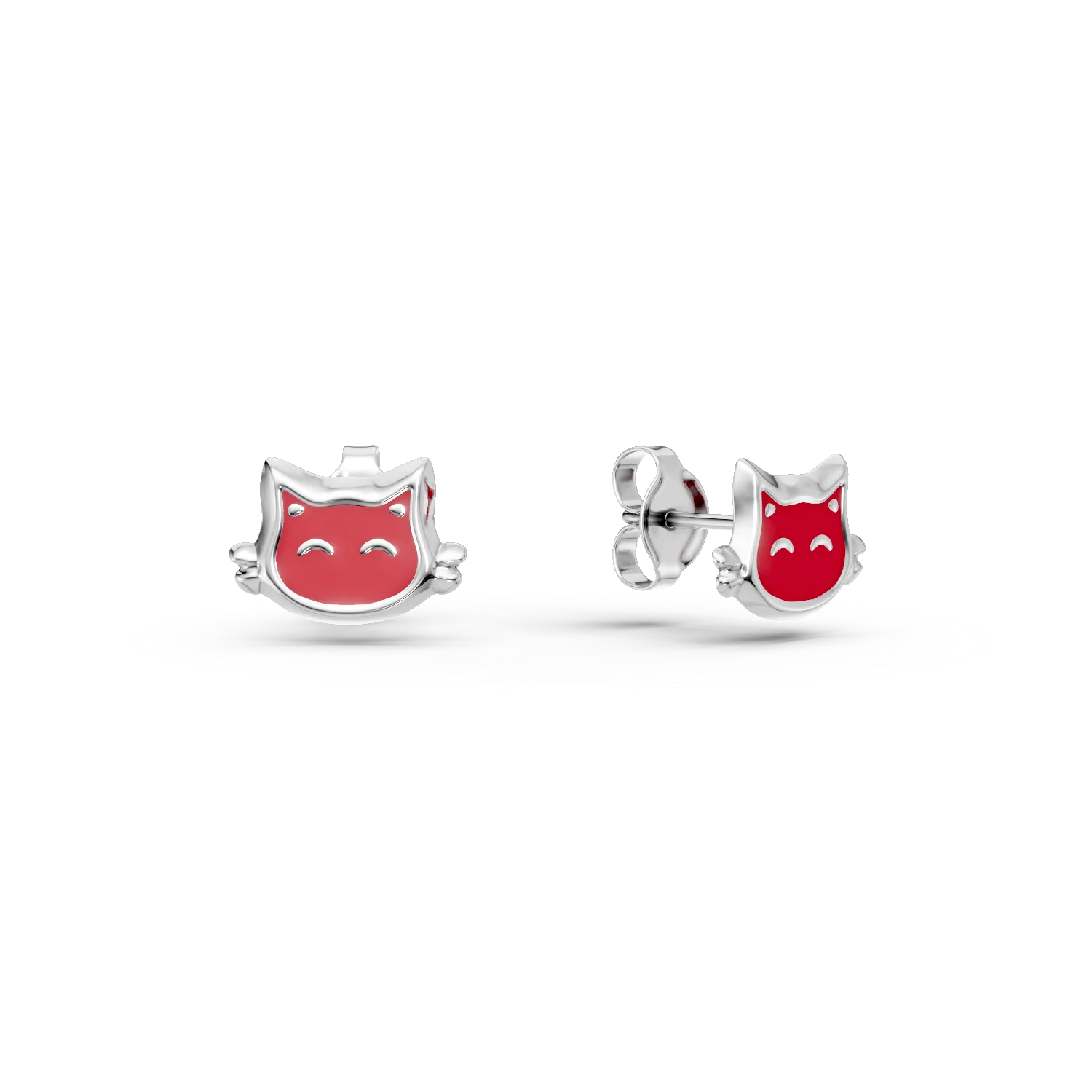 Cercei pisicute din argint pentru copii