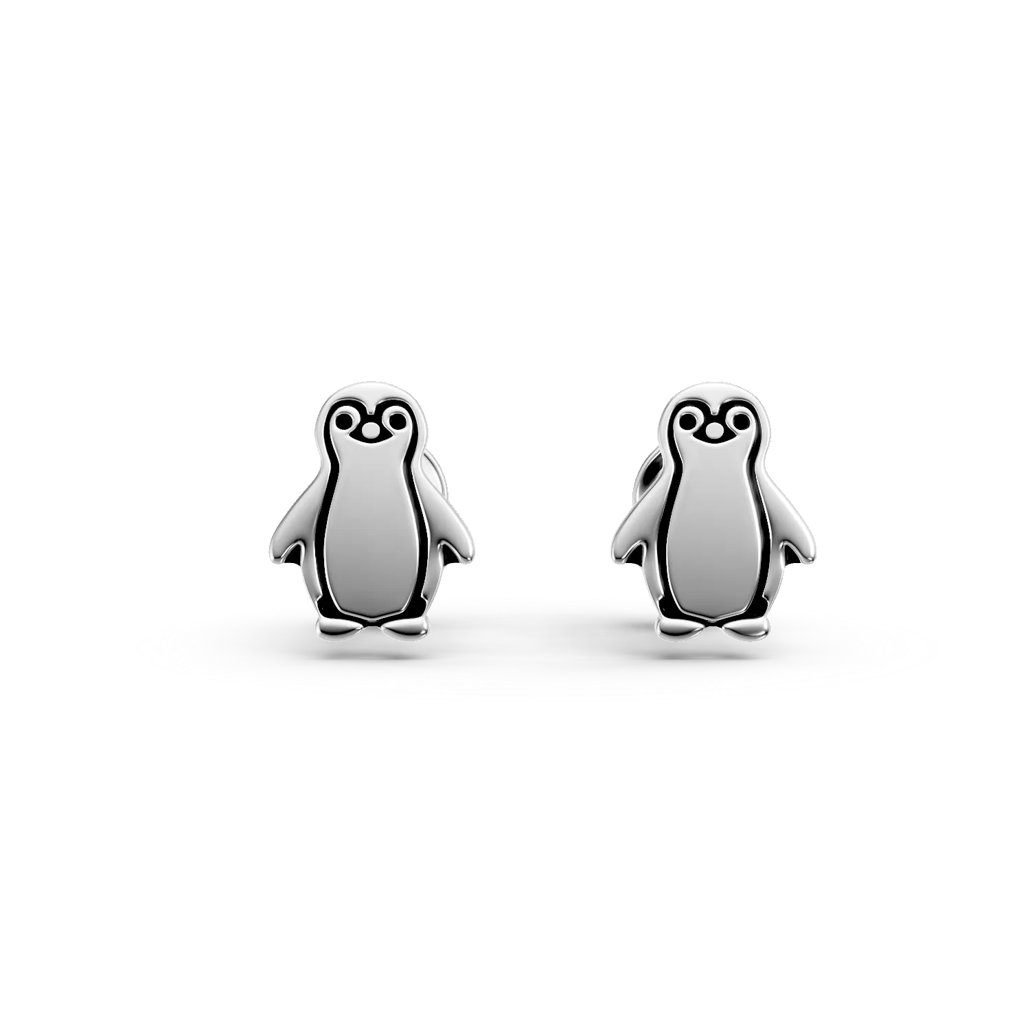 Cercei pinguini din argint pentru copii