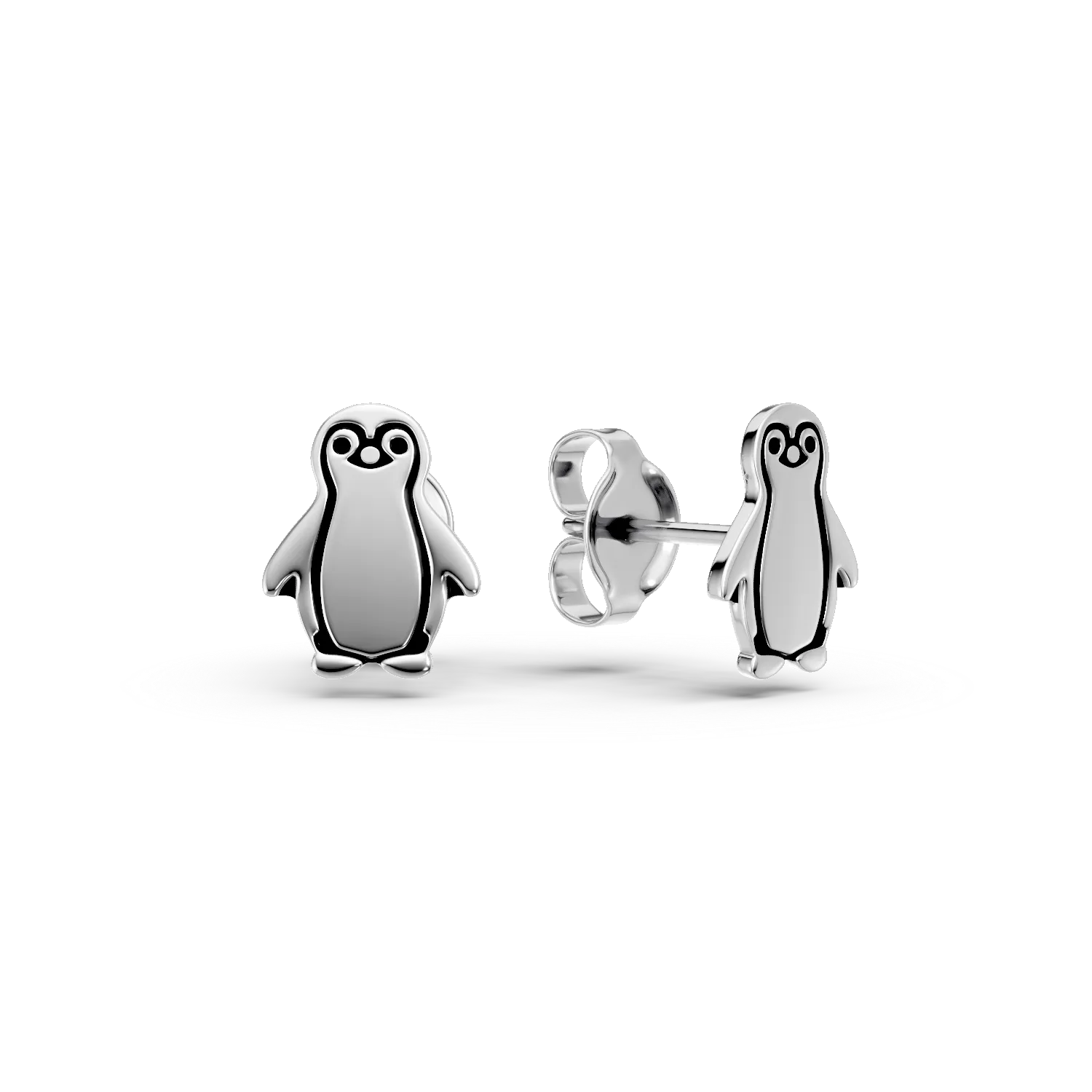 Cercei pinguini din argint pentru copii