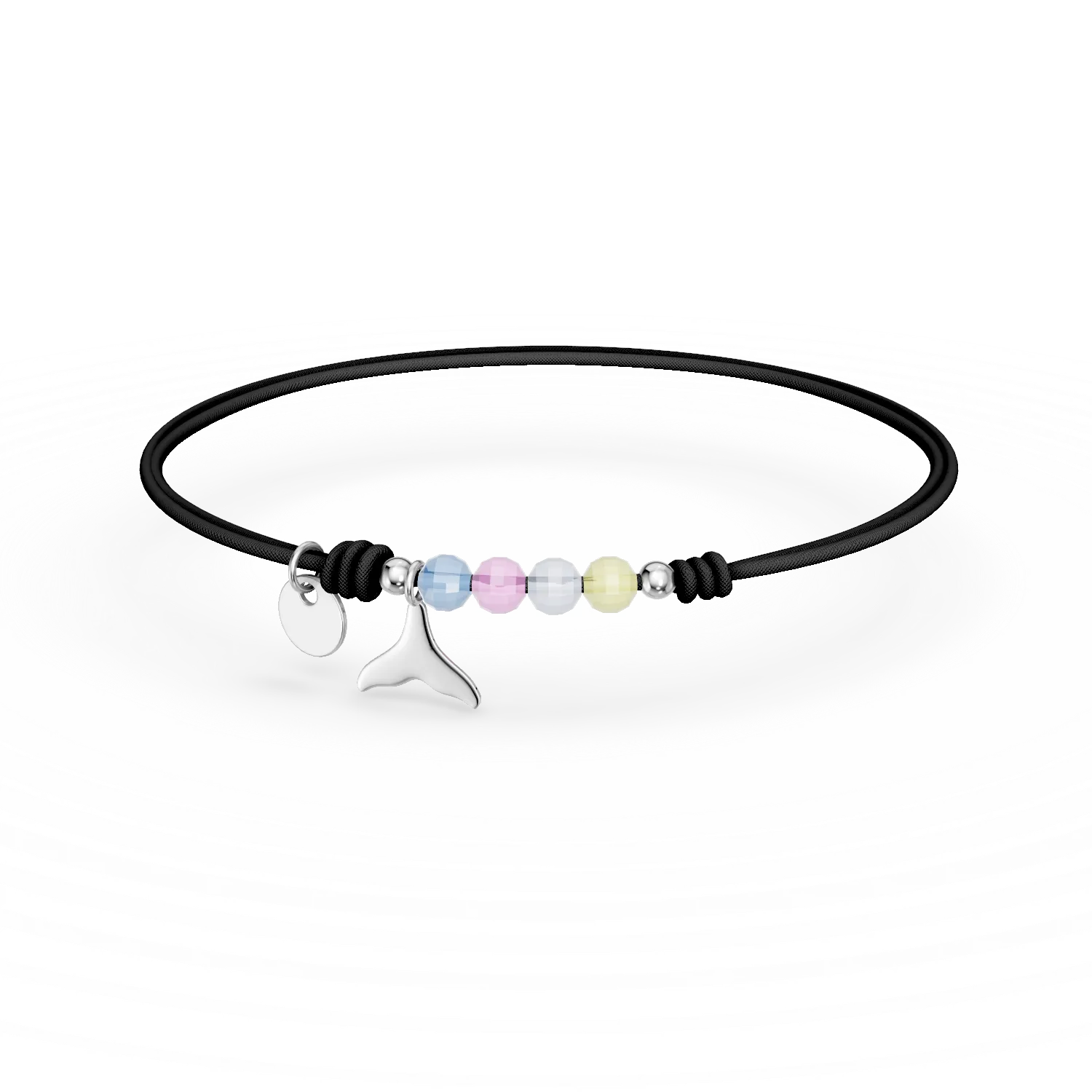 Bratara cu snur si pandantive din argint