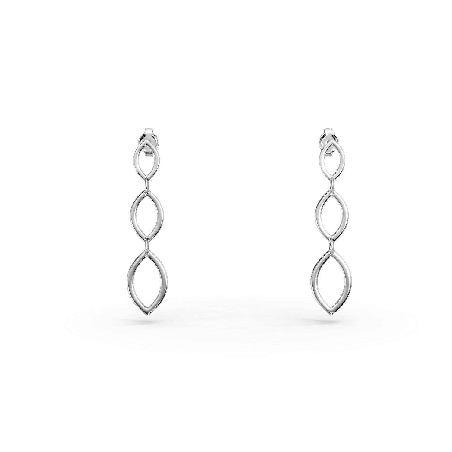 Cercei geometrici din argint