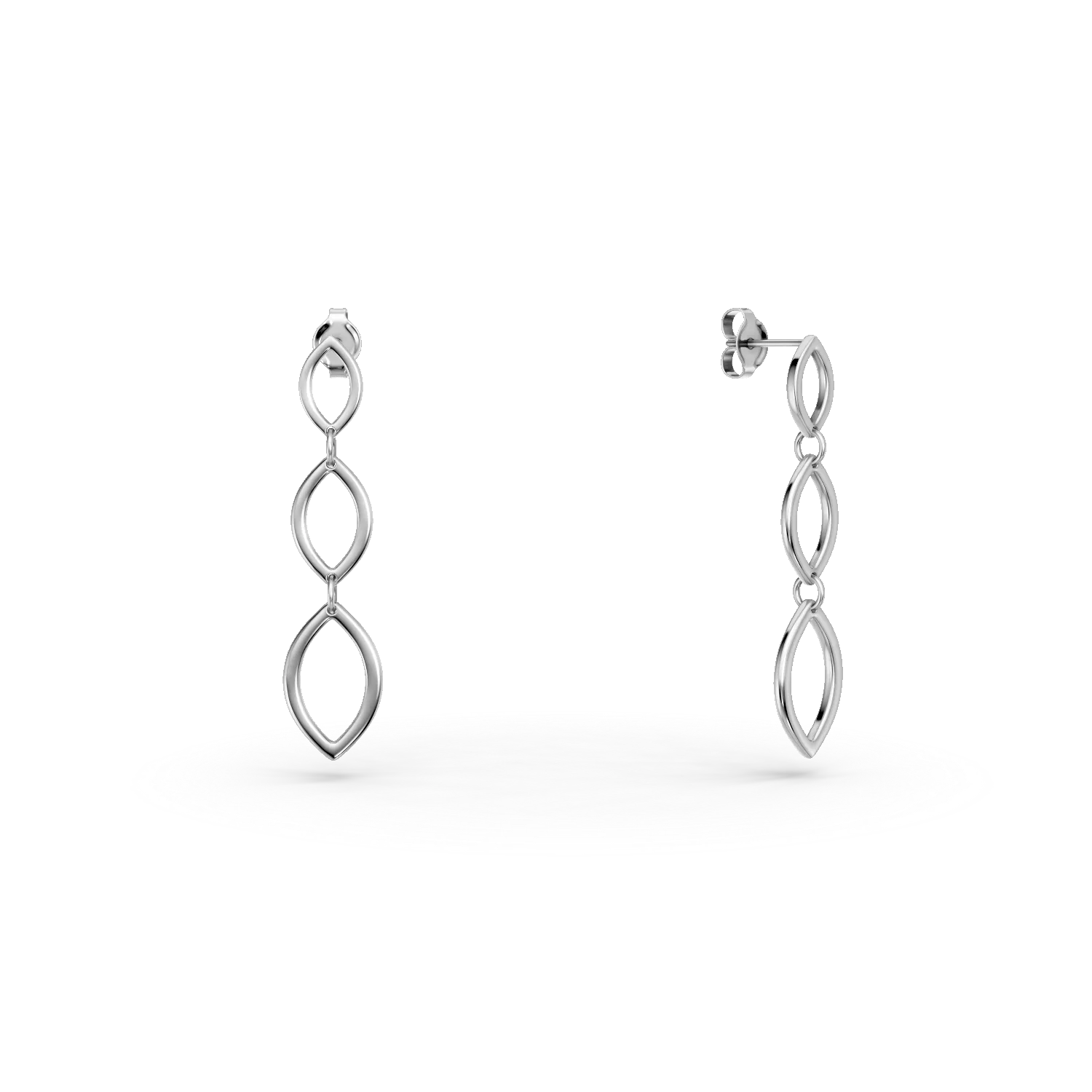 Cercei geometrici din argint