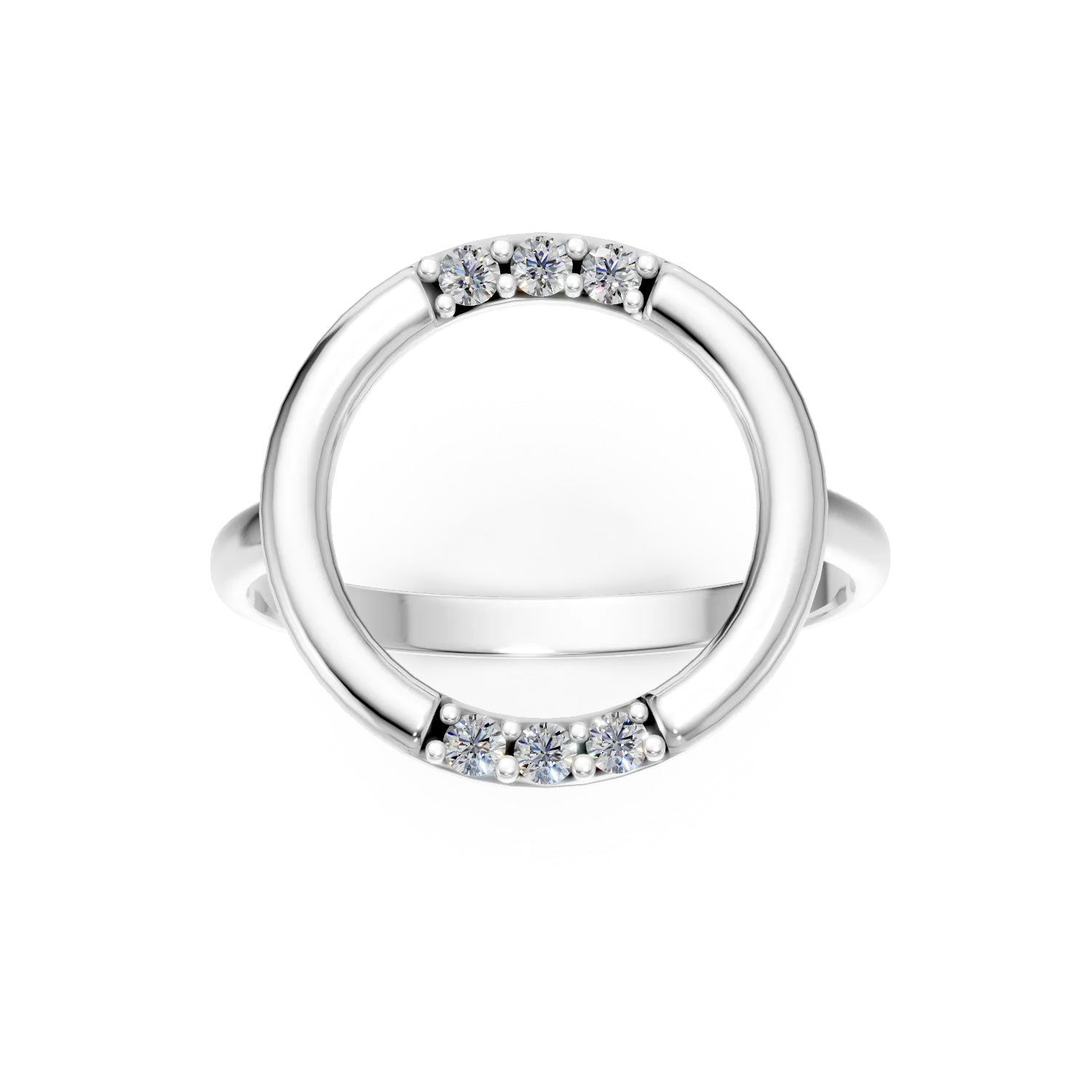 Inel Surprise din argint cu diamante de 0.1ct create in laborator