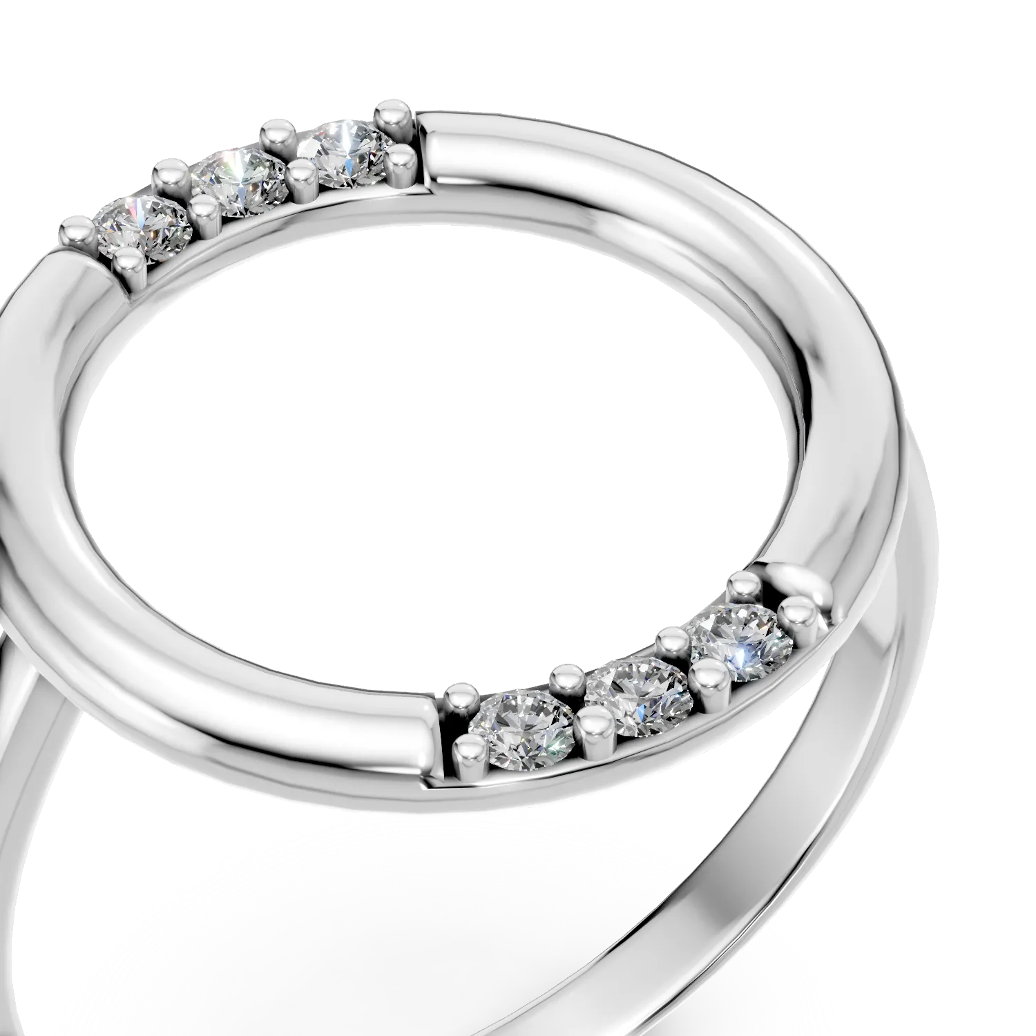 Inel Surprise din argint cu diamante de 0.1ct create in laborator