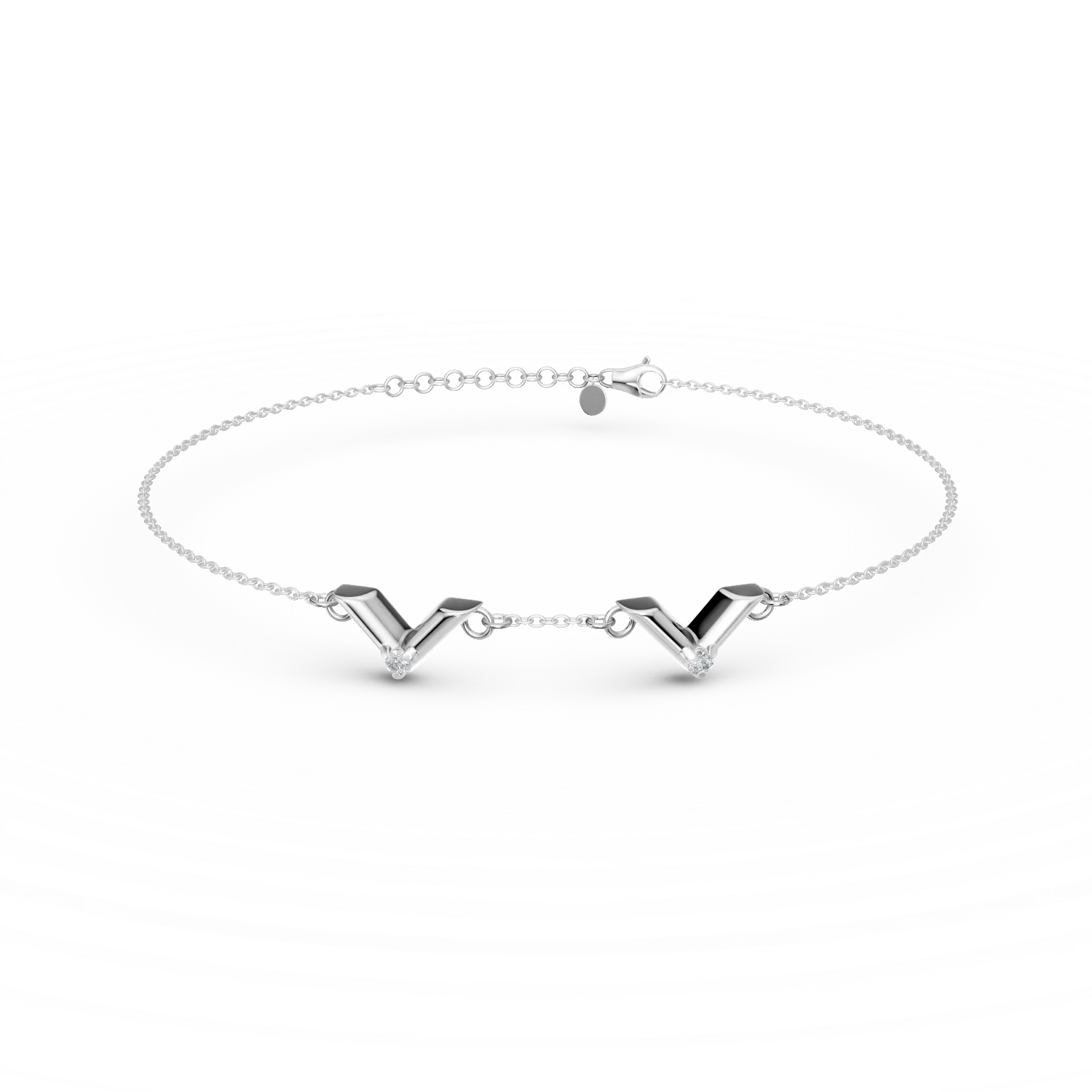 Bratara Eyes on me cu pandantive din argint cu diamante de 0.07ct create in laborator - imagine 6