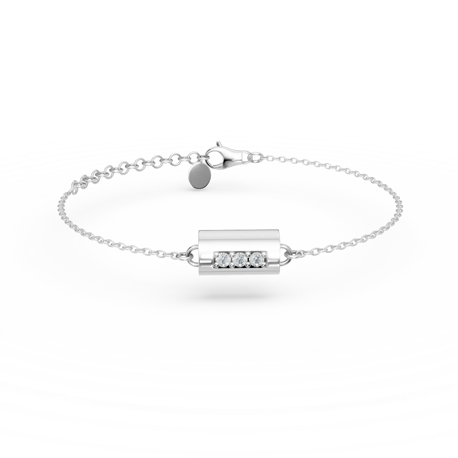 Bratara Talk to me cu pandantiv din argint cu diamante de 0.1ct create in laborator - imagine 6