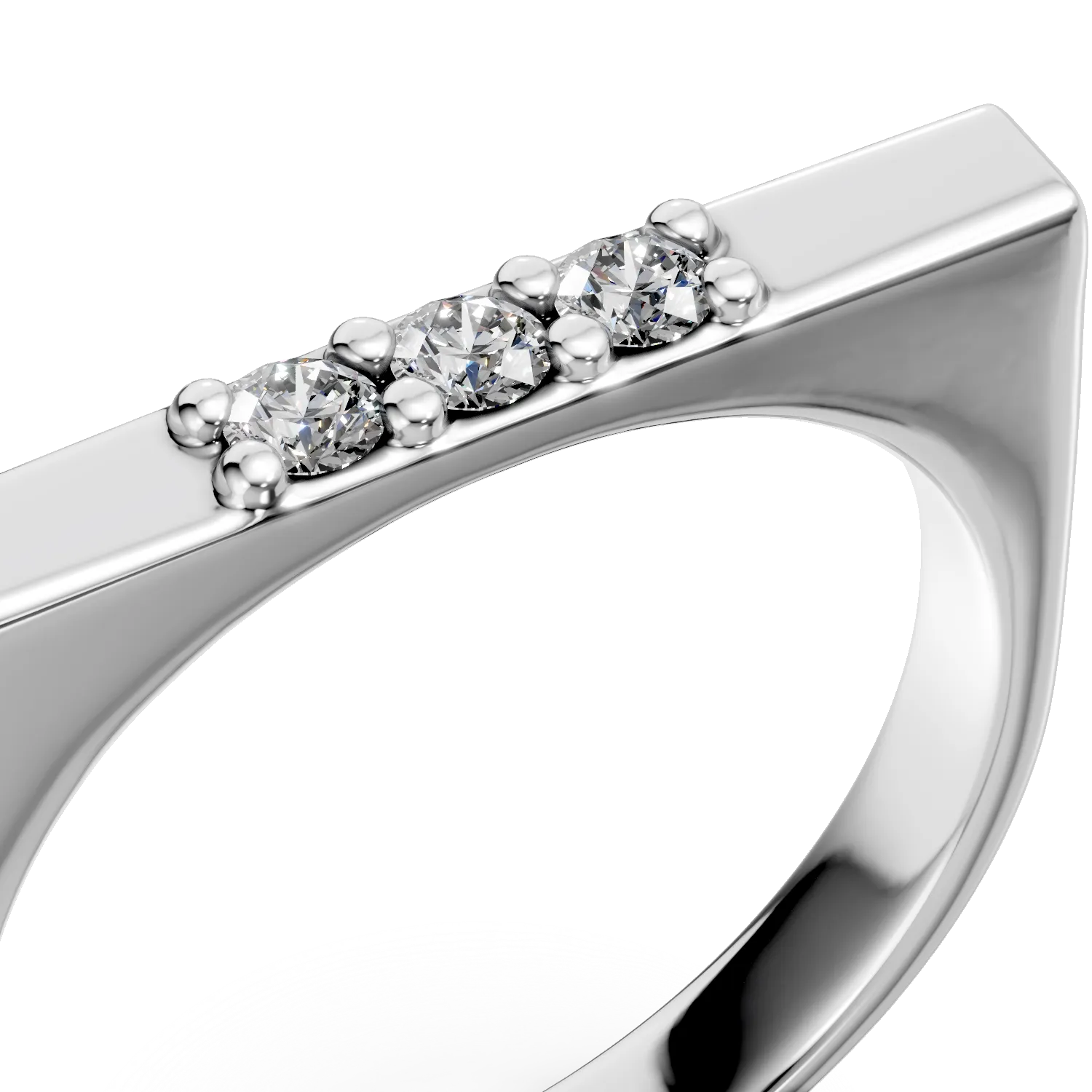 Inel Chill din argint cu diamante de 0.1ct create in laborator