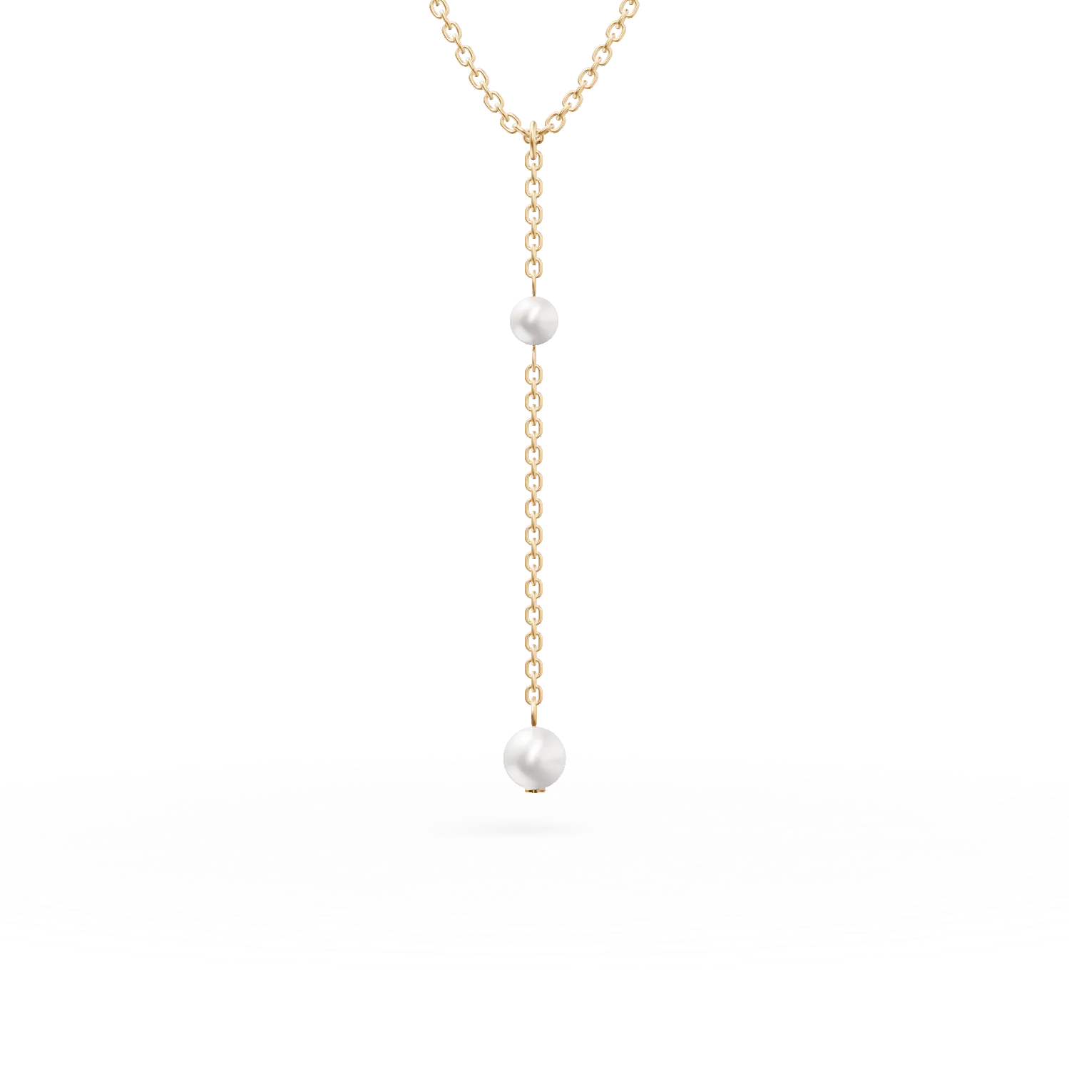 Colier din aur galben cu perle naturale de 0.6ct