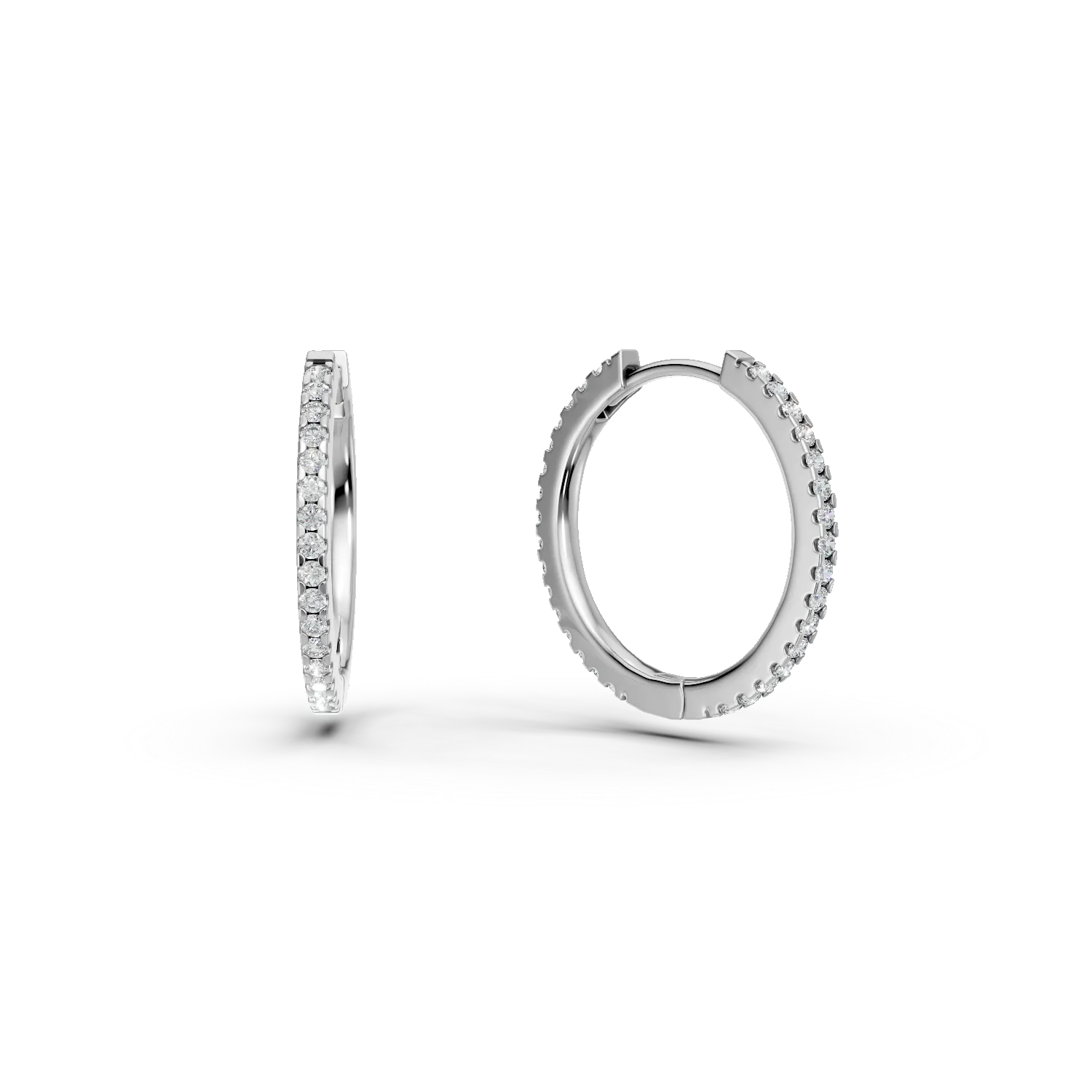 Cercei creole din argint cu zirconii