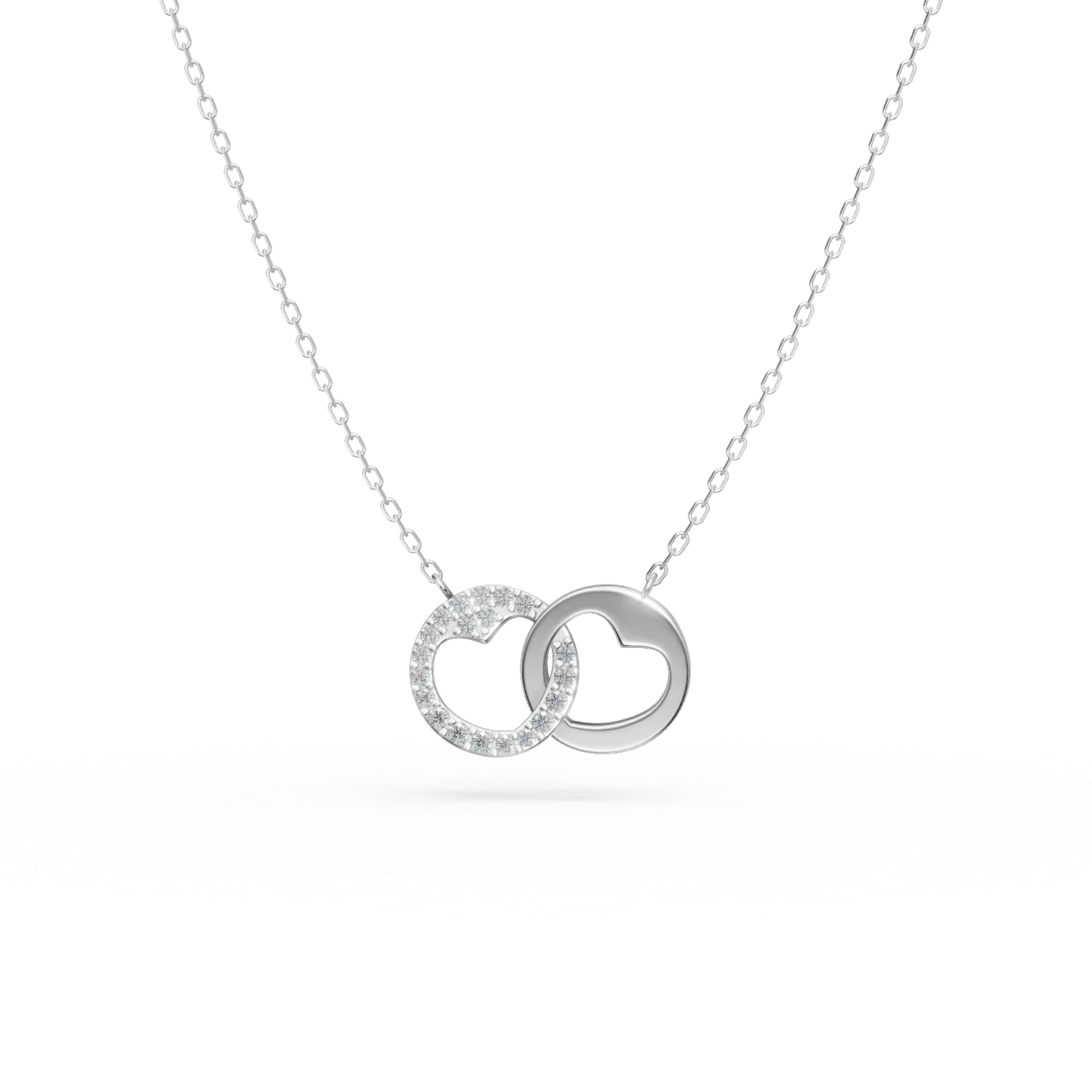 Lant cu pandantive din argint cu zirconii