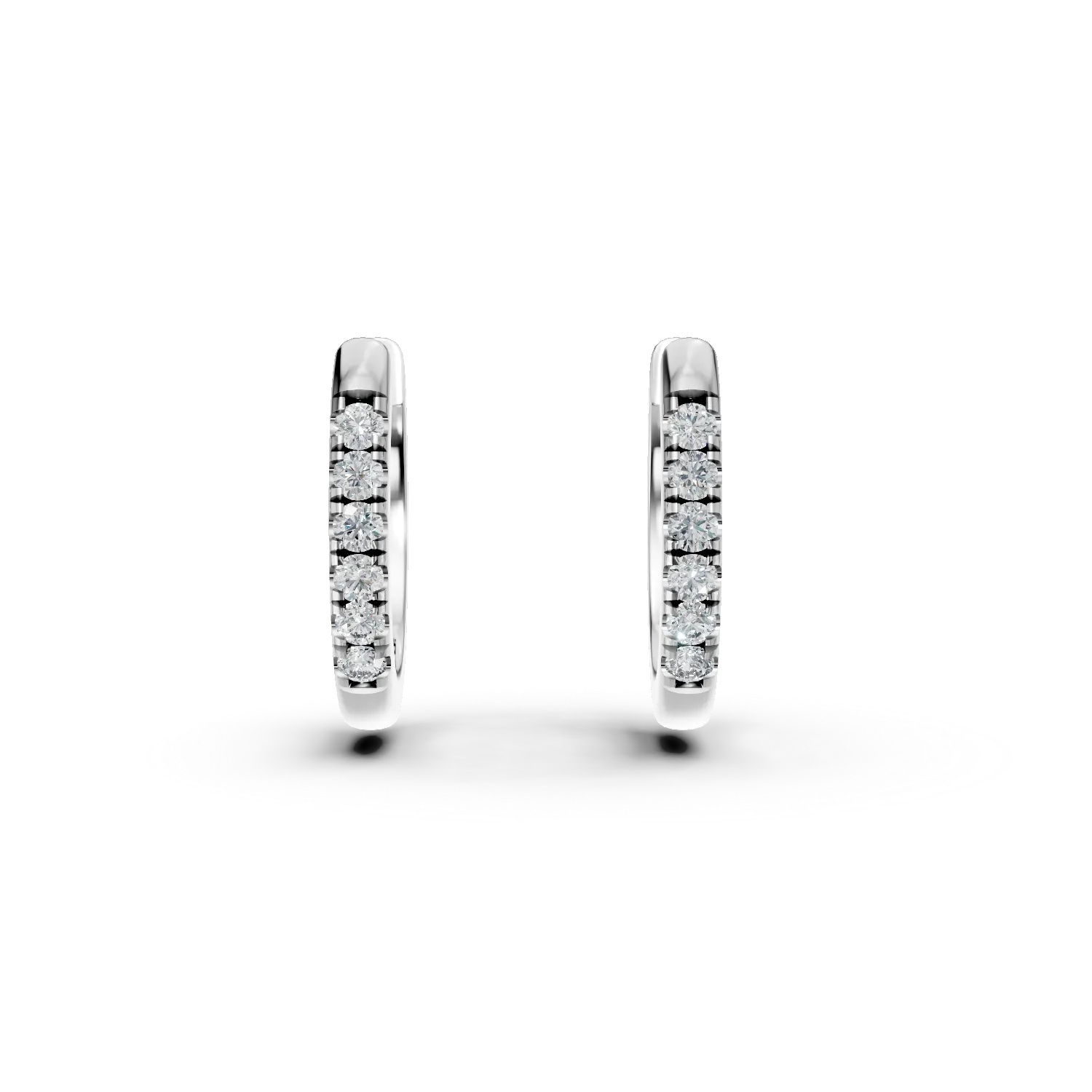 Cercei creole din argint cu zirconii