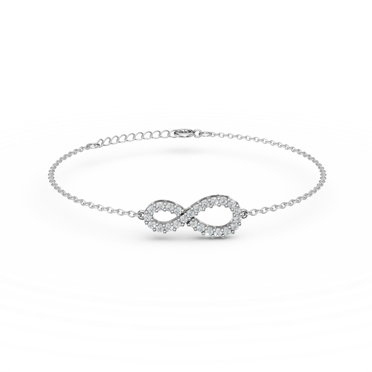 Bratara cu pandantiv infinit din argint cu zirconii