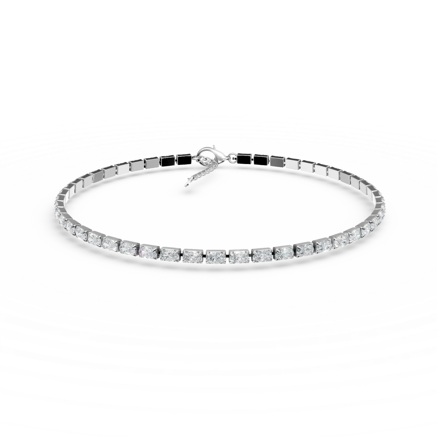 Bratara tennis din argint cu zirconii