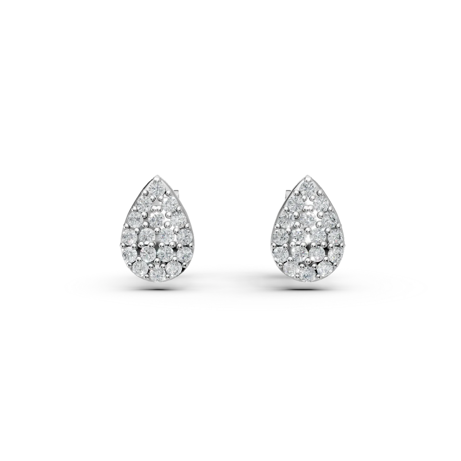 Cercei lacrima din argint cu zirconii