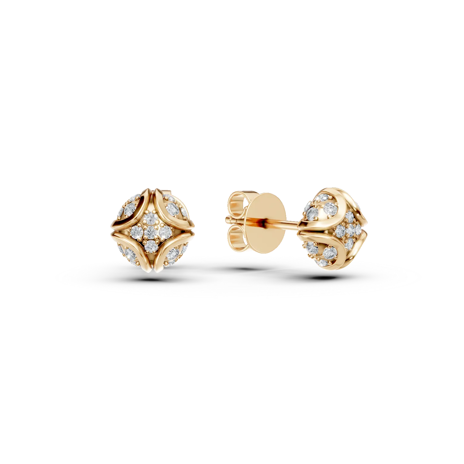 Cercei din aur galben cu diamante de 0.2ct create in laborator Apparel & Accessories > Jewelry > Earrings DAAR 2 Cercei din aur galben cu diamante de 0.2ct create in laborator Apparel & Accessories > Jewelry > Earrings DAAR 2