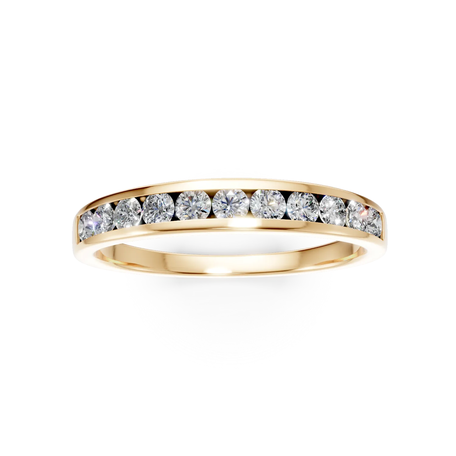 Inel din aur galben cu diamante de 0.7ct create in laborator