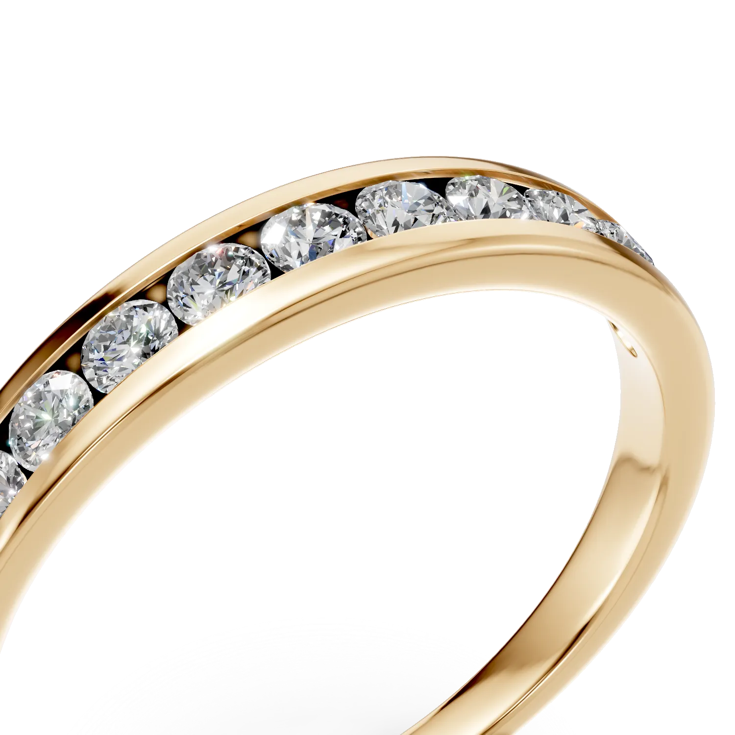 Inel din aur galben cu diamante de 0.7ct create in laborator