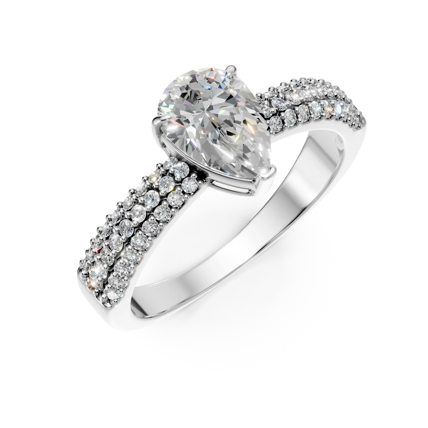 Inel din argint cu zirconii microsetting