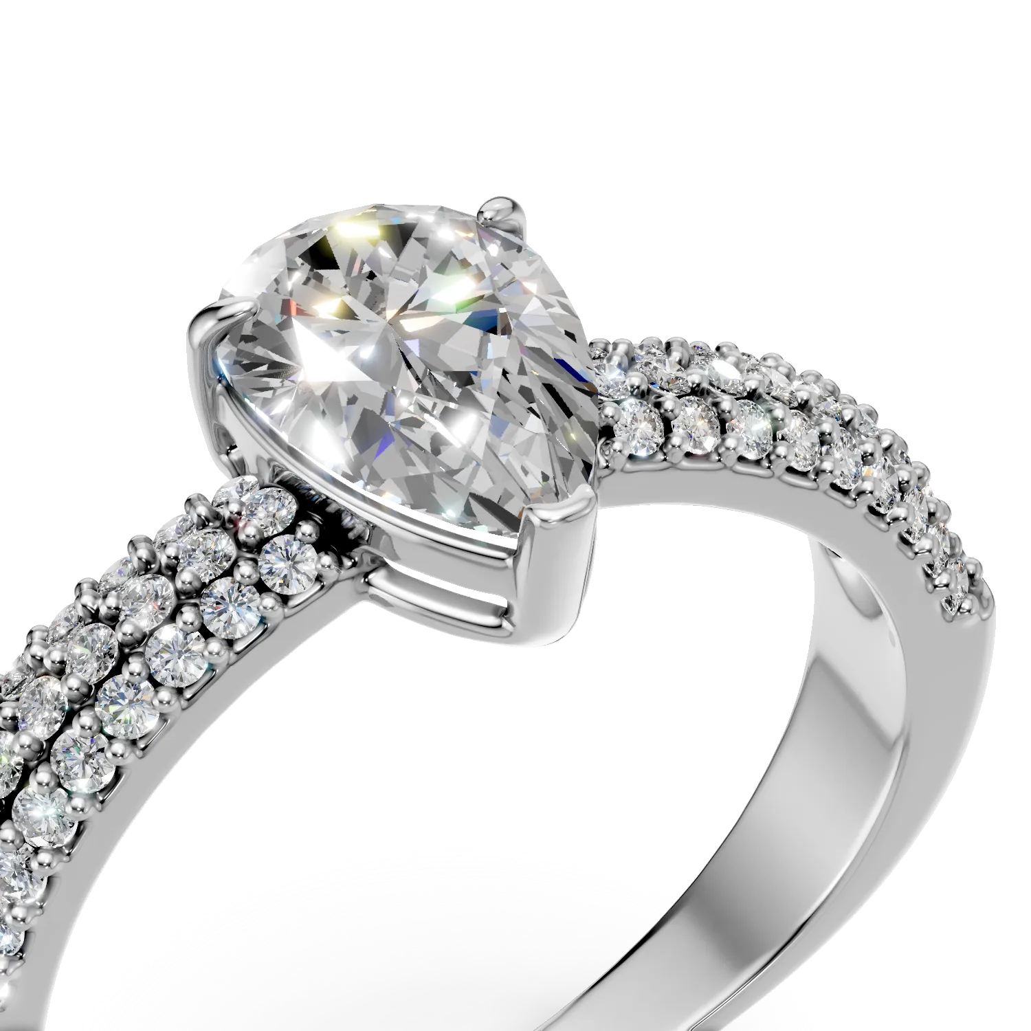 Inel din argint cu zirconii microsetting