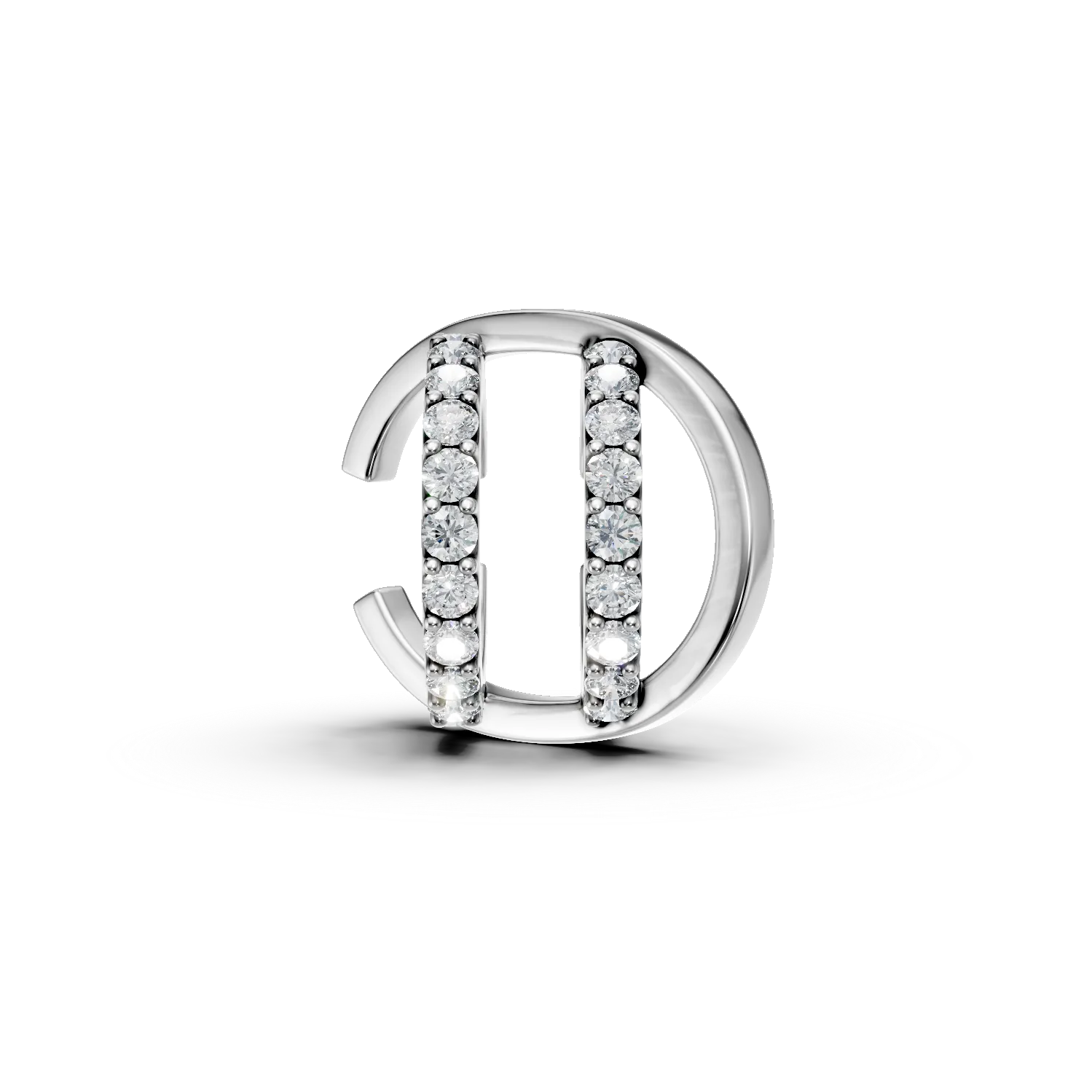 Cercel ear cuff din argint cu zirconii