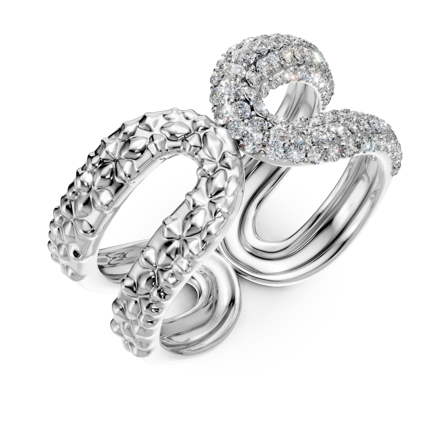 Inel din argint cu zirconii