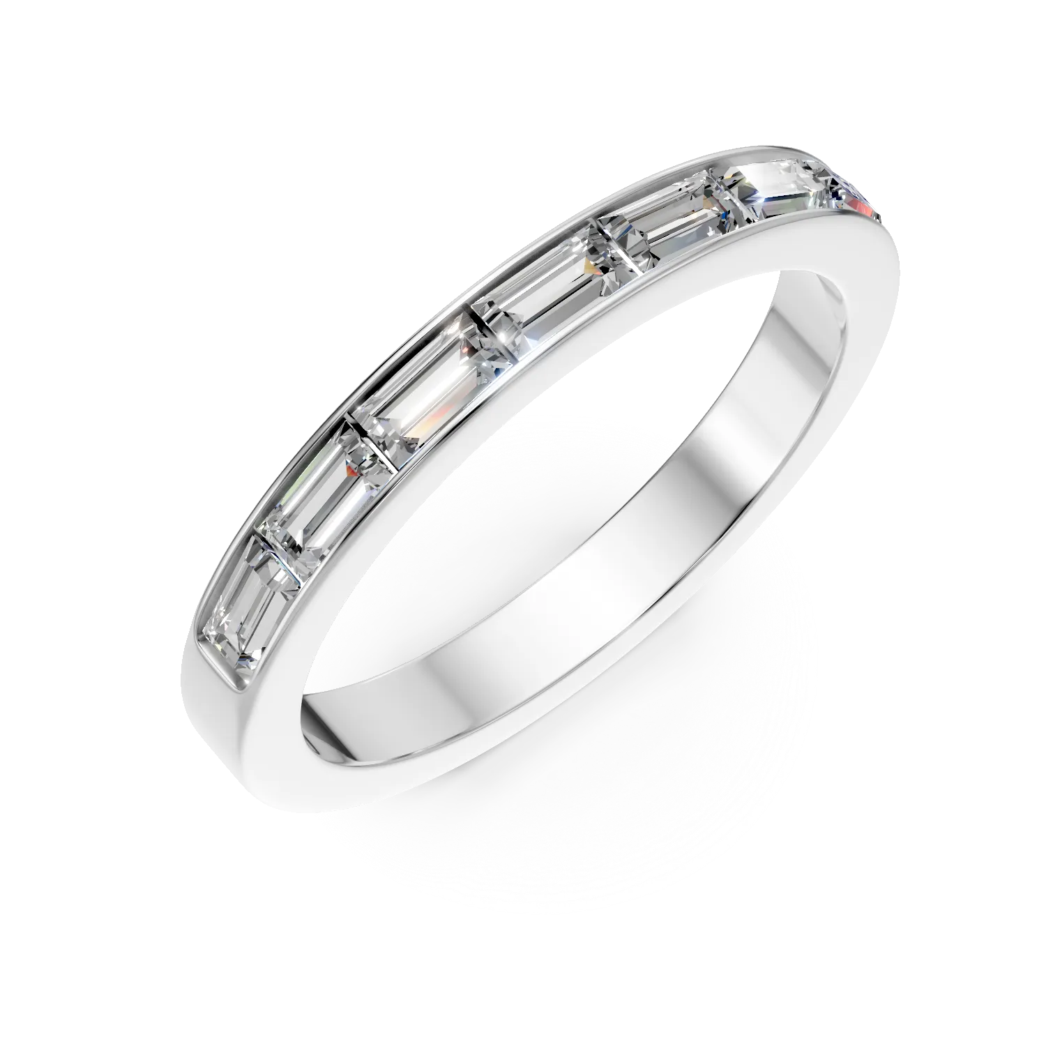 Inel semi eternity din aur alb cu diamante de 0.6ct create in laborator Apparel & Accessories > Jewelry > Rings DAAR 2 Inel semi eternity din aur alb cu diamante de 0.6ct create in laborator Apparel & Accessories > Jewelry > Rings DAAR 2