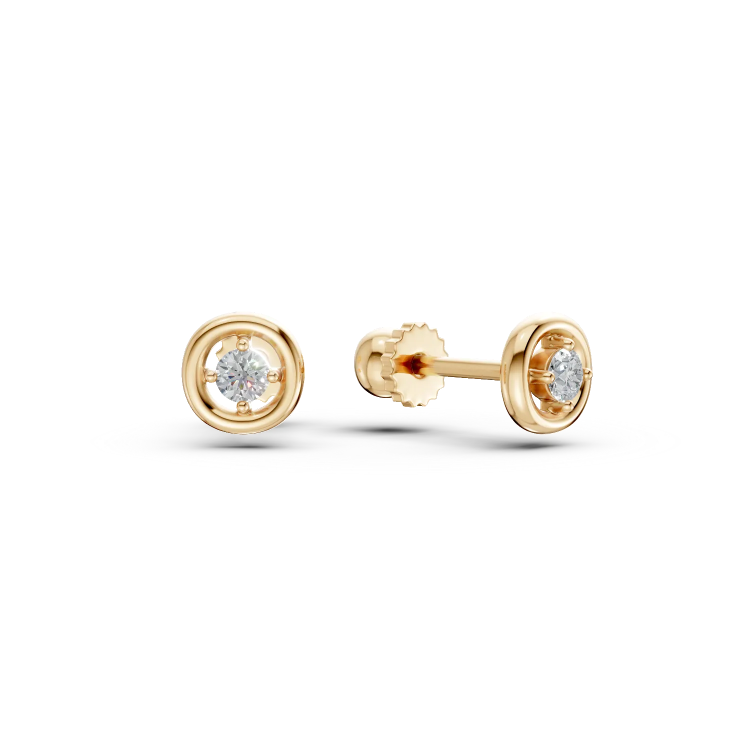 Cercei stud din aur galben cu zirconii pentru copii Apparel & Accessories > Jewelry > Earrings DAAR 2 Cercei stud din aur galben cu zirconii pentru copii Apparel & Accessories > Jewelry > Earrings DAAR 2