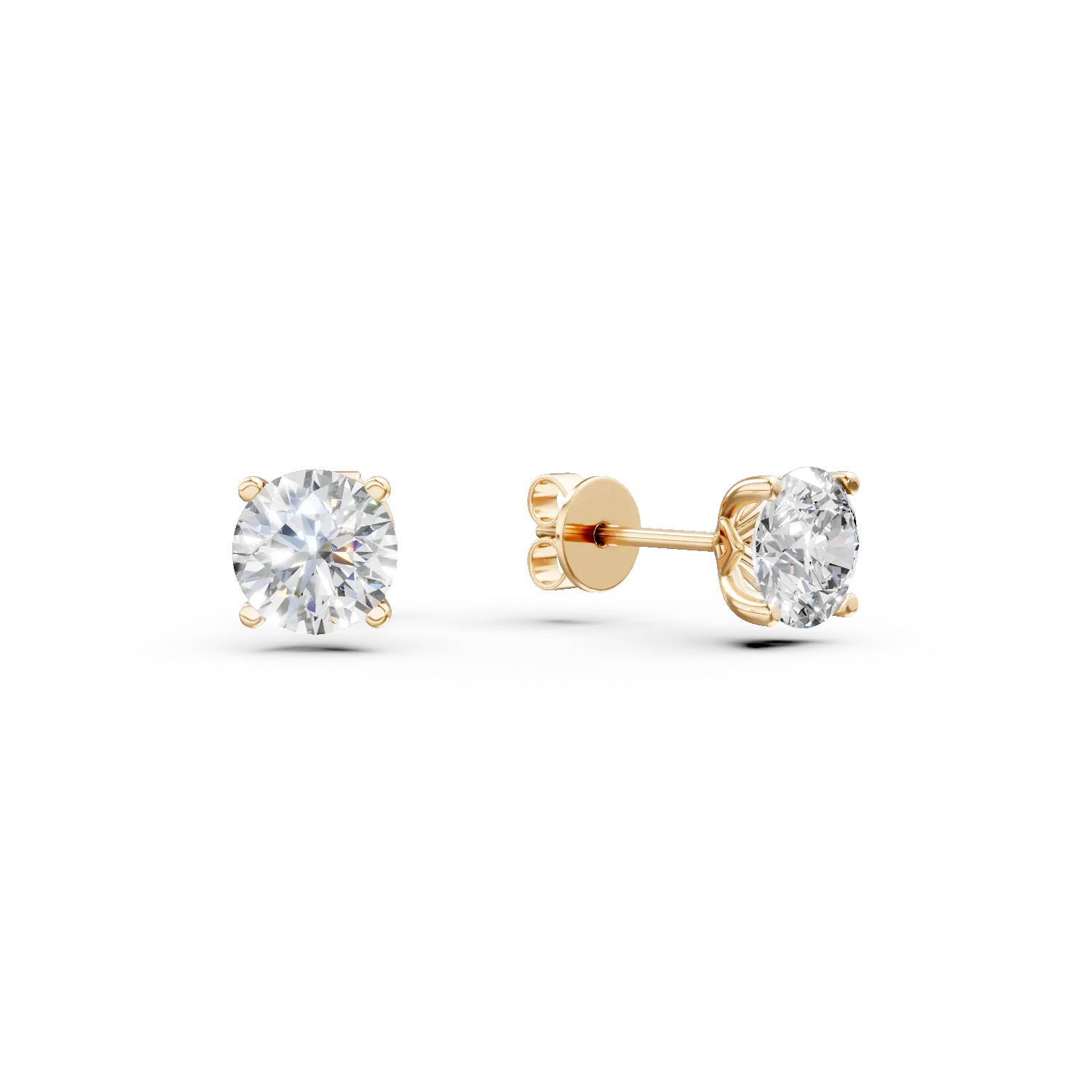 Cercei din aur galben cu diamante solitaire de 0.5ct create in laborator Apparel & Accessories > Jewelry > Earrings DAAR 2 Cercei din aur galben cu diamante solitaire de 0.5ct create in laborator Apparel & Accessories > Jewelry > Earrings DAAR 2