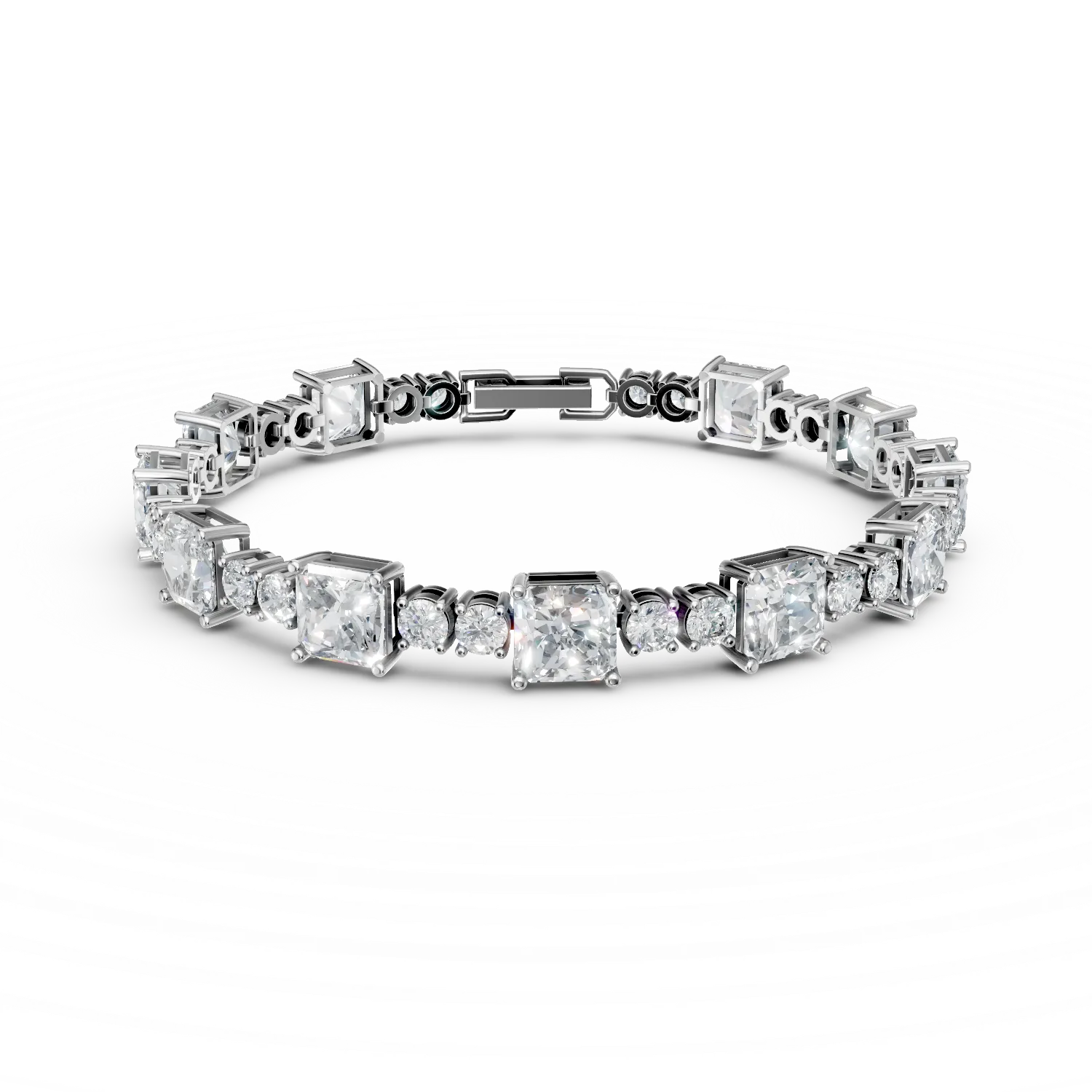 Bratara tennis din argint cu zirconii