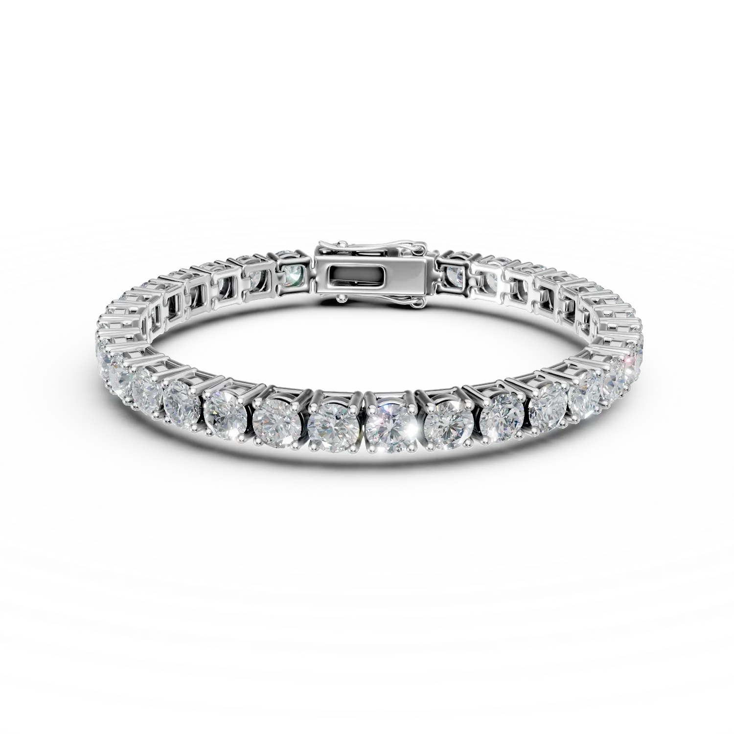 Bratara tennis din argint cu zirconii