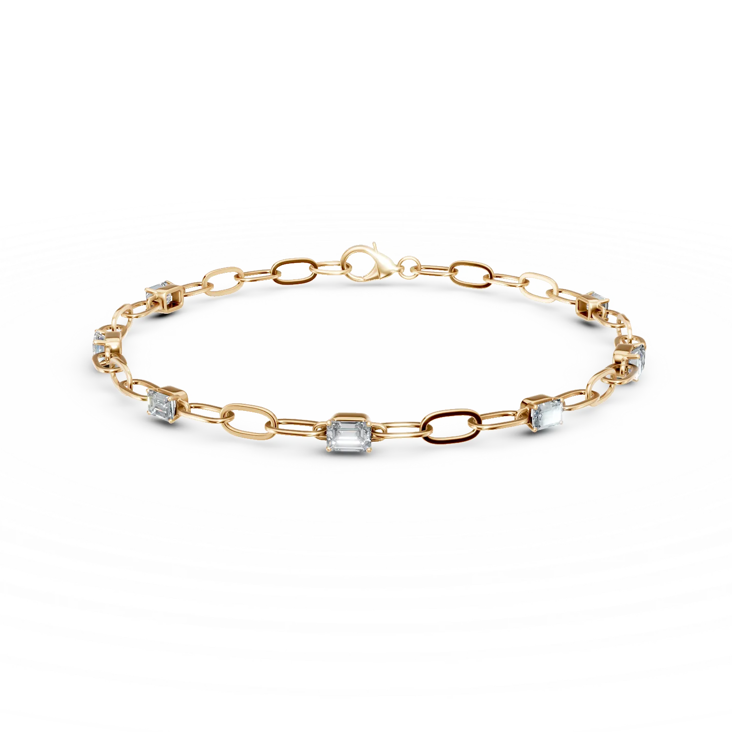 Bratara din aur galben cu diamante de 1.6ct create in laborator