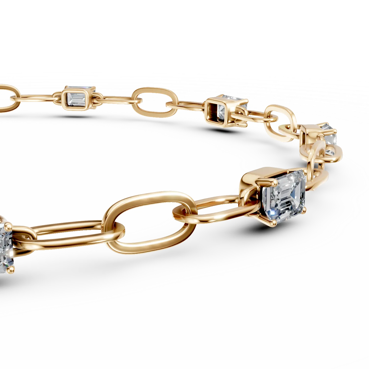 Bratara din aur galben cu diamante de 1.6ct create in laborator