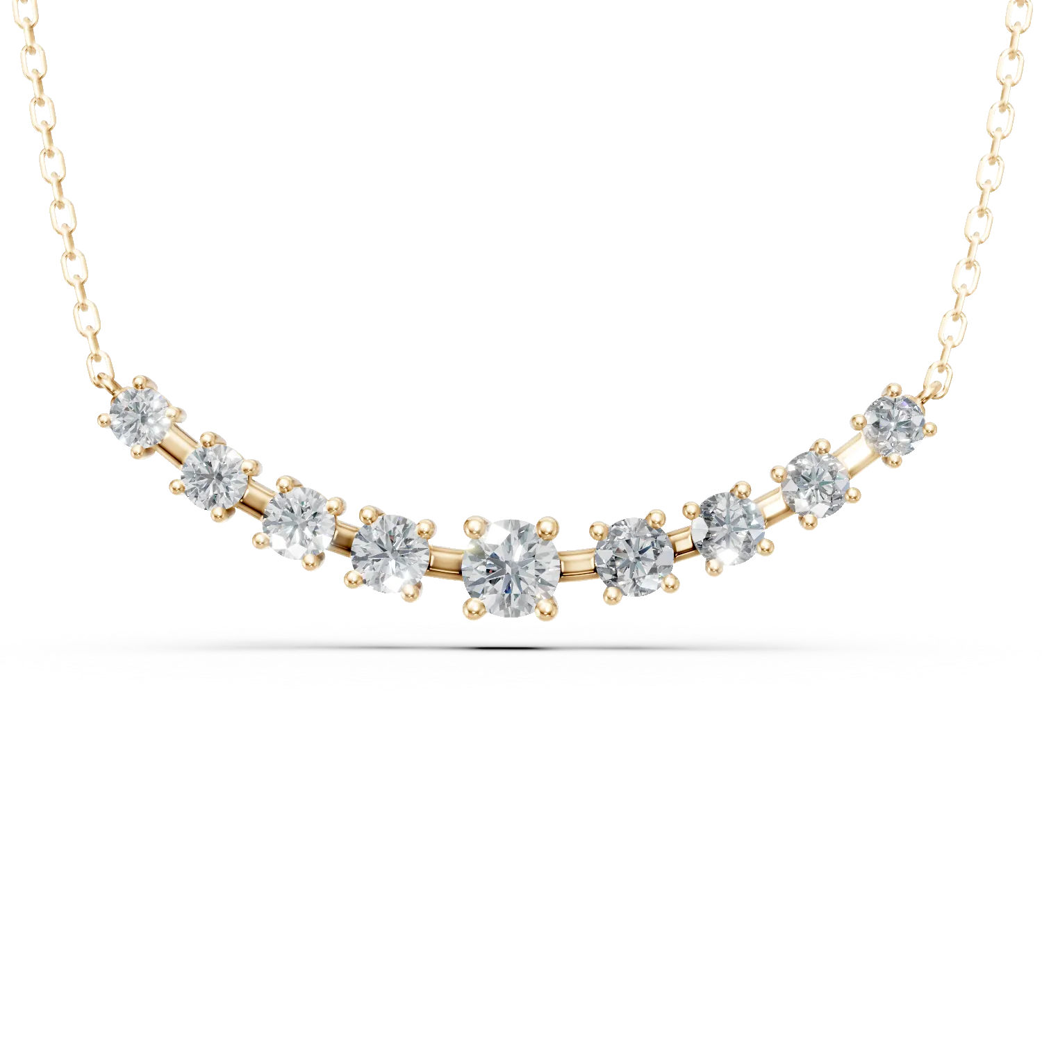 Lant cu pandantiv din aur galben cu diamante de 1.7ct create in laborator - imagine 6