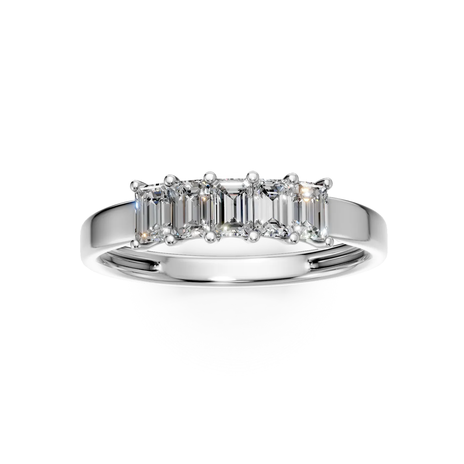 Inel din aur alb cu diamante de 0.4ct create in laborator