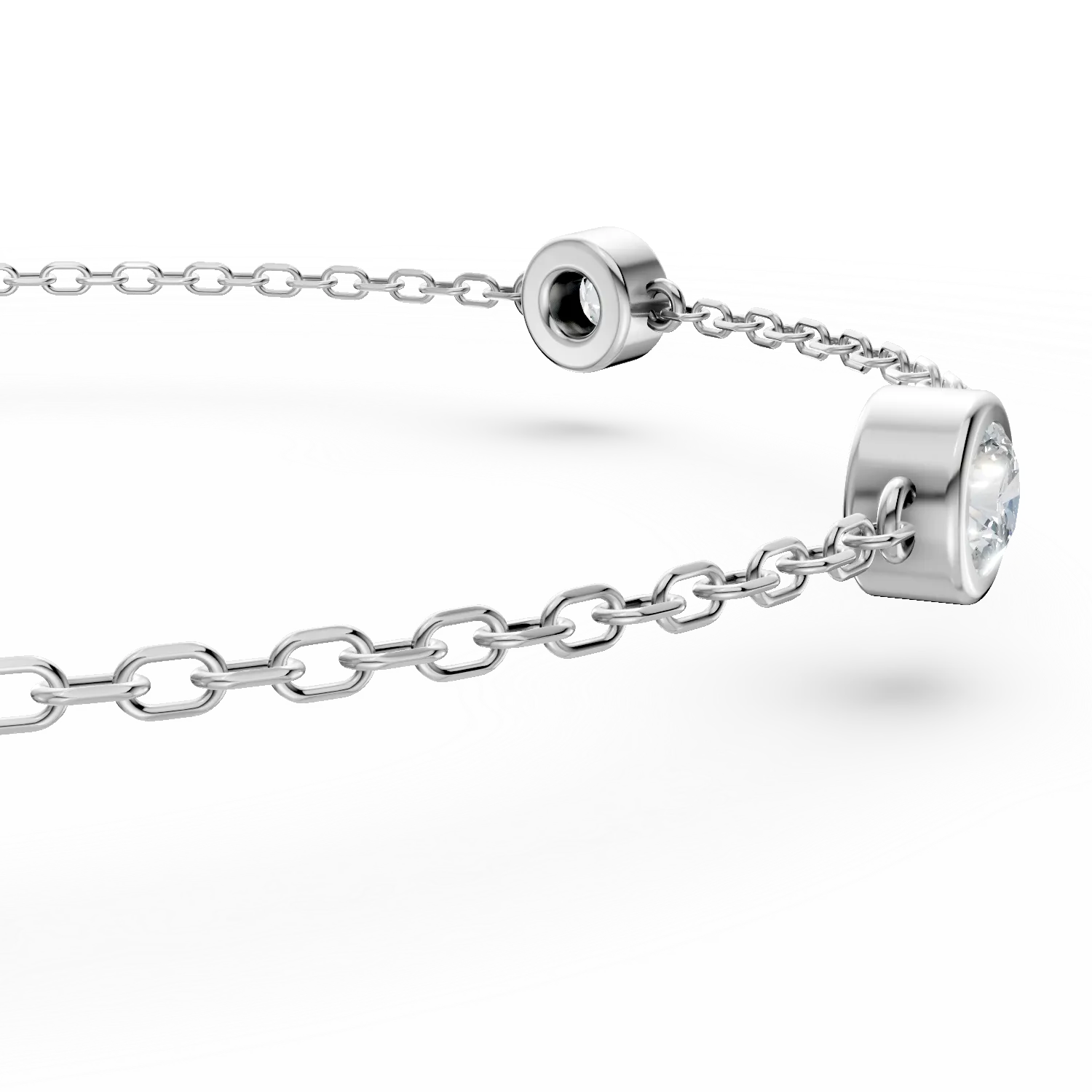 Bratara din aur alb cu diamante de 0.2ct create in laborator