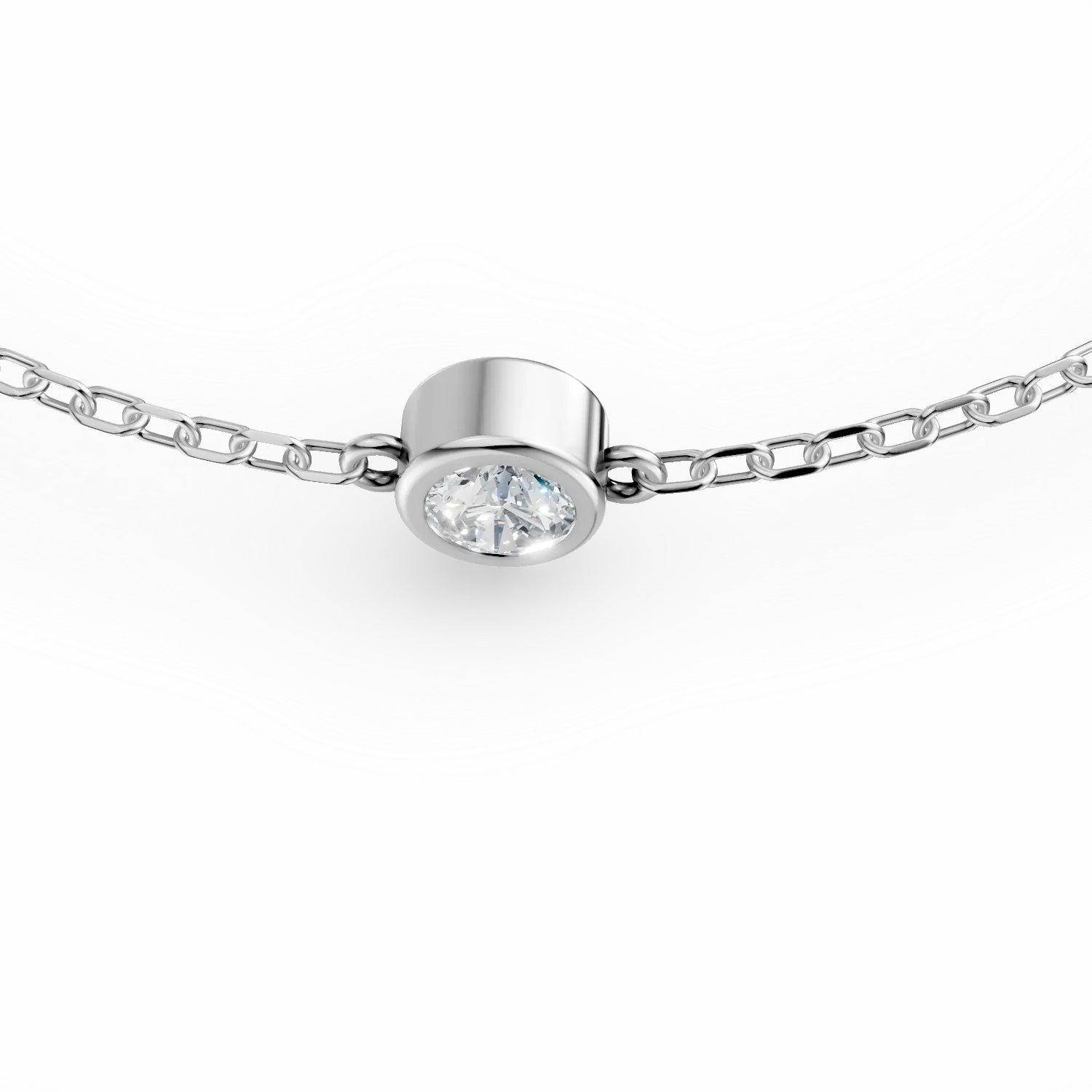 Bratara din aur alb cu diamante de 0.2ct create in laborator