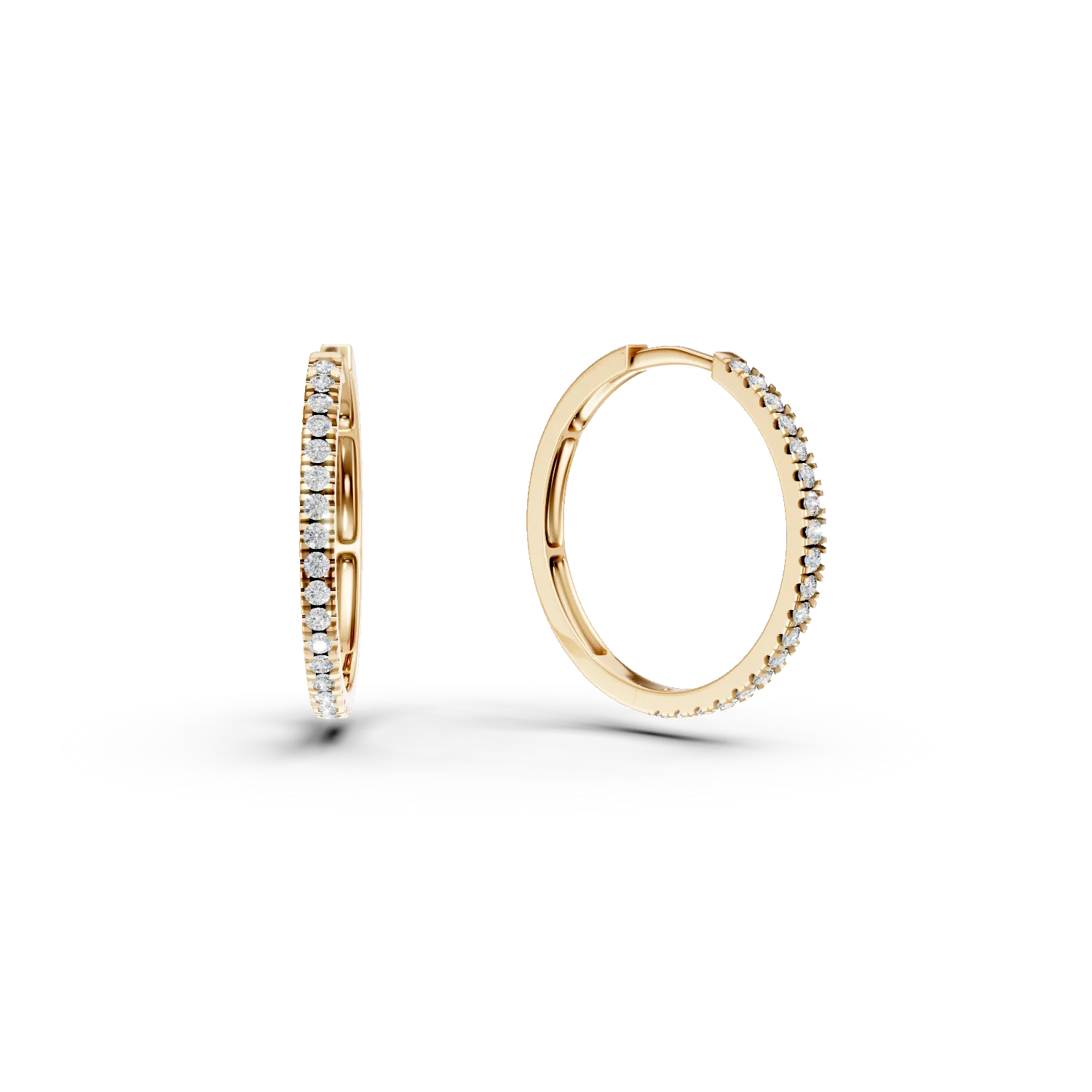 Cercei creole din aur galben cu zirconii Apparel & Accessories > Jewelry > Earrings DAAR 2 Cercei creole din aur galben cu zirconii Apparel & Accessories > Jewelry > Earrings DAAR 2