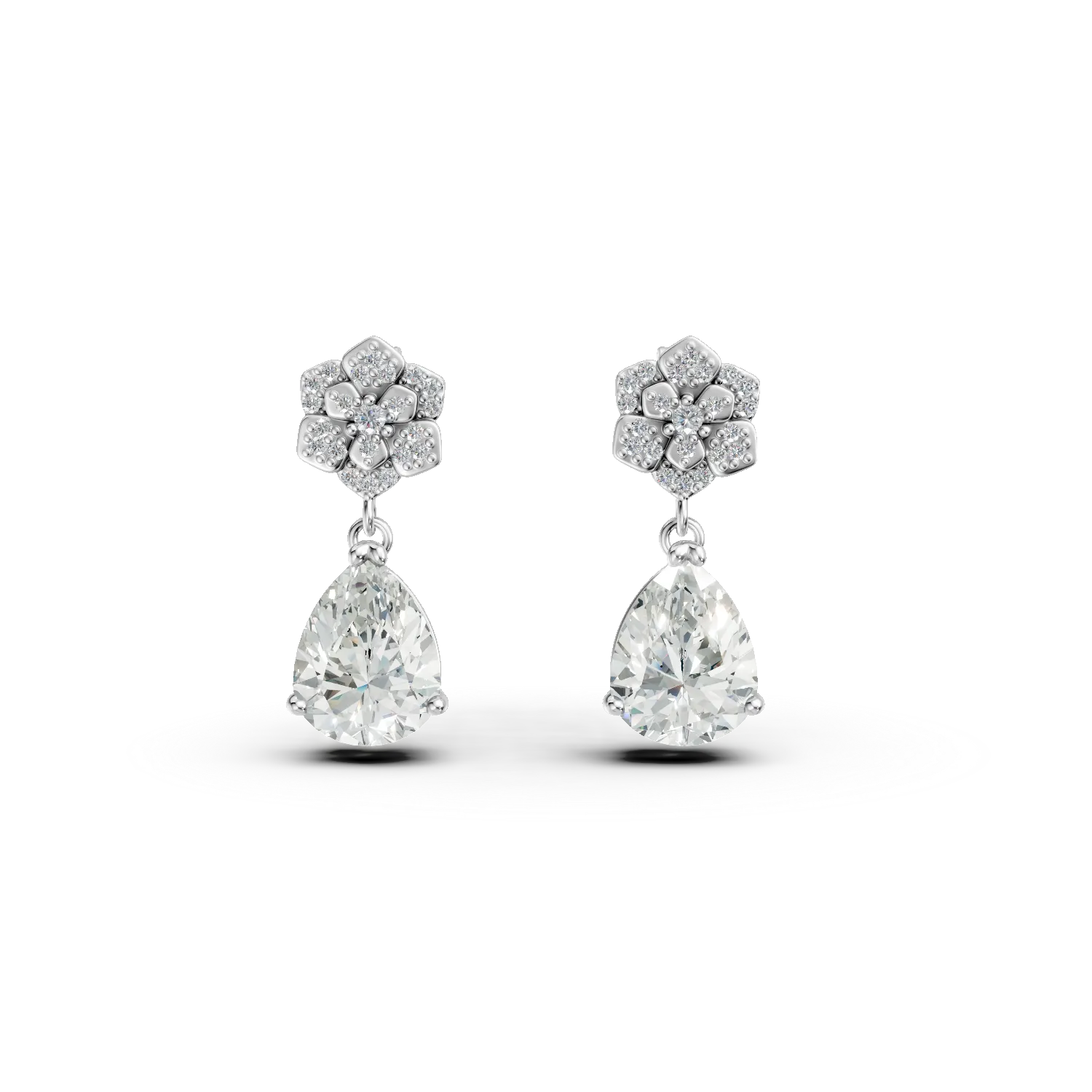 Cercei din argint cu zirconii