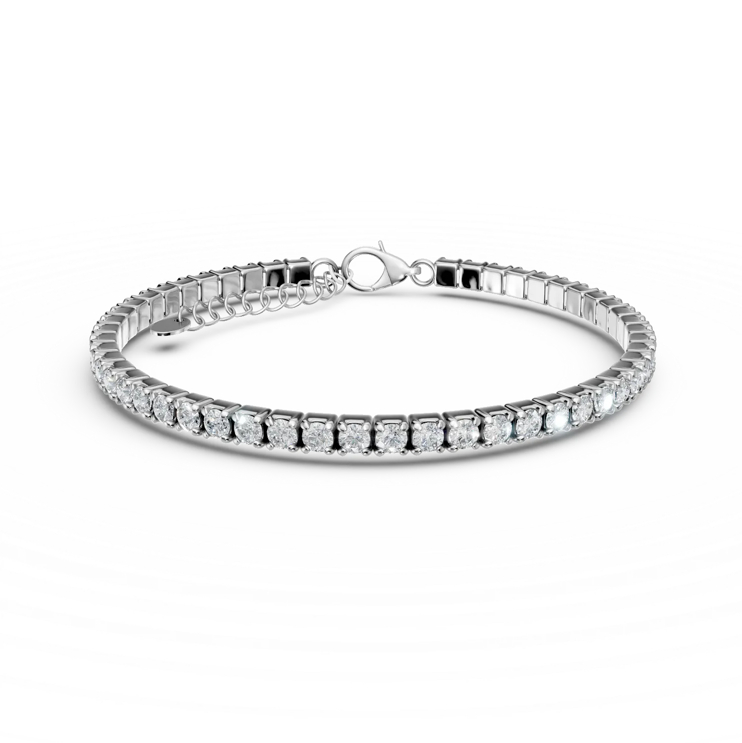 Bratara tennis din argint cu zirconii