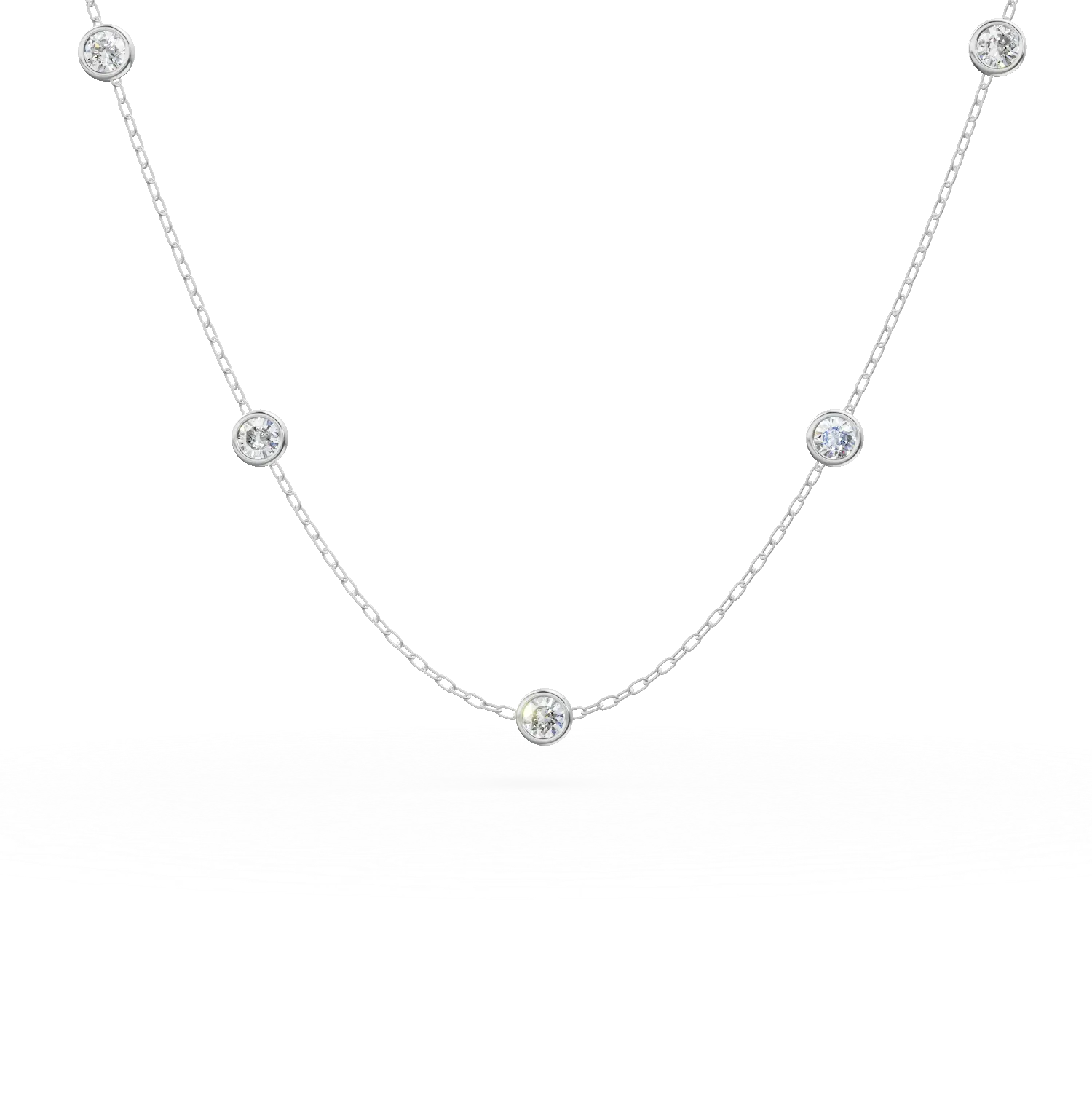 Lant cu pandantive din argint cu zirconii