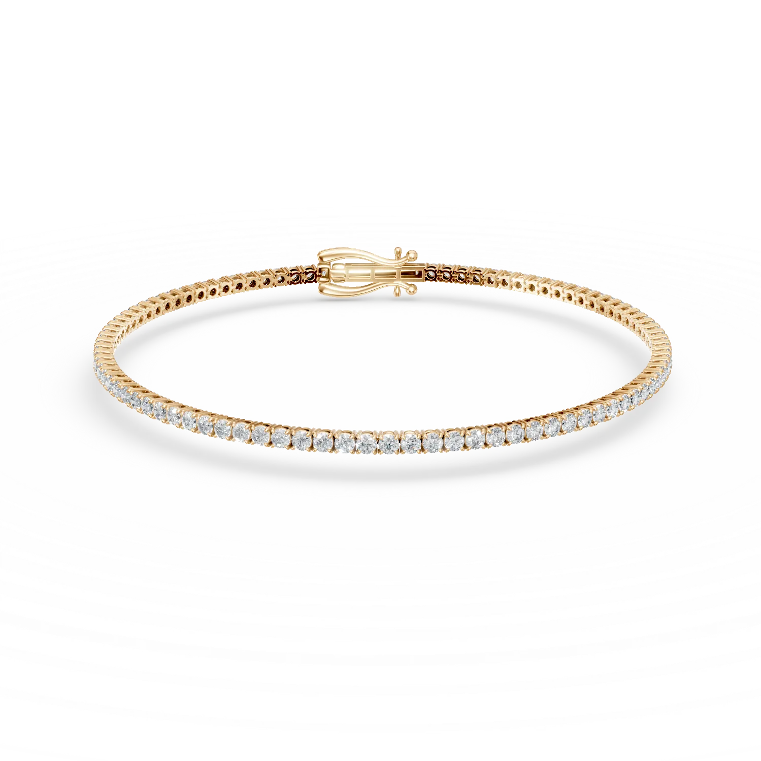 Bratara tennis din aur galben cu diamante de 0.9ct create in laborator